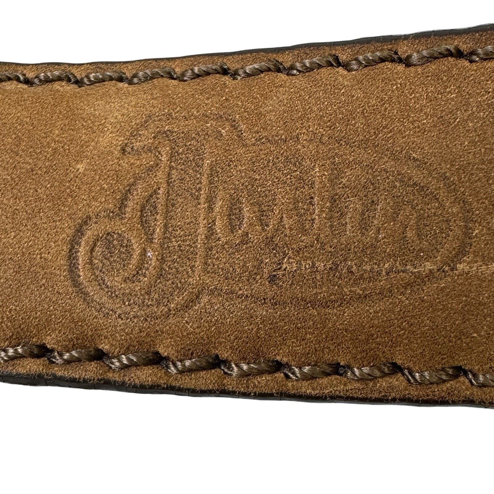 Justin Boots Justin Men's Brown Suede Leather Work Belt 247BD Waist 32 Size 32 - 11 Thumbnail