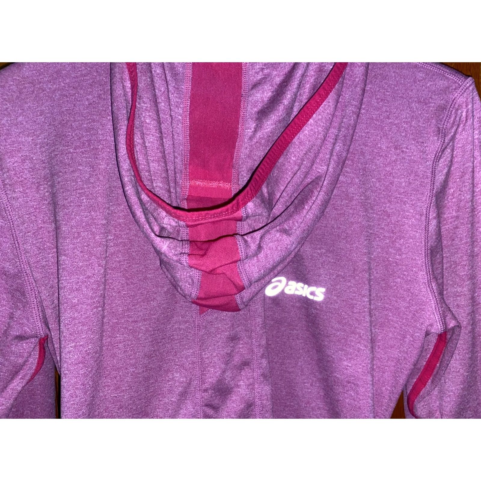 Asics VINTAGE ASICS PR HOODY Womens Pullover Long Sleeve Hooded Running Shirt Medium Pink Size M / US 6-8 / IT 42-44 - 4 Thumbnail