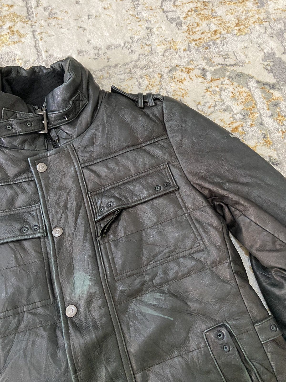 Leather × Mastermind Japan × Roen CRAZY RARE ROEN MASTERMIND BIKER LEATHER JACKET Size US S / EU 44-46 / 1 - 6 Thumbnail