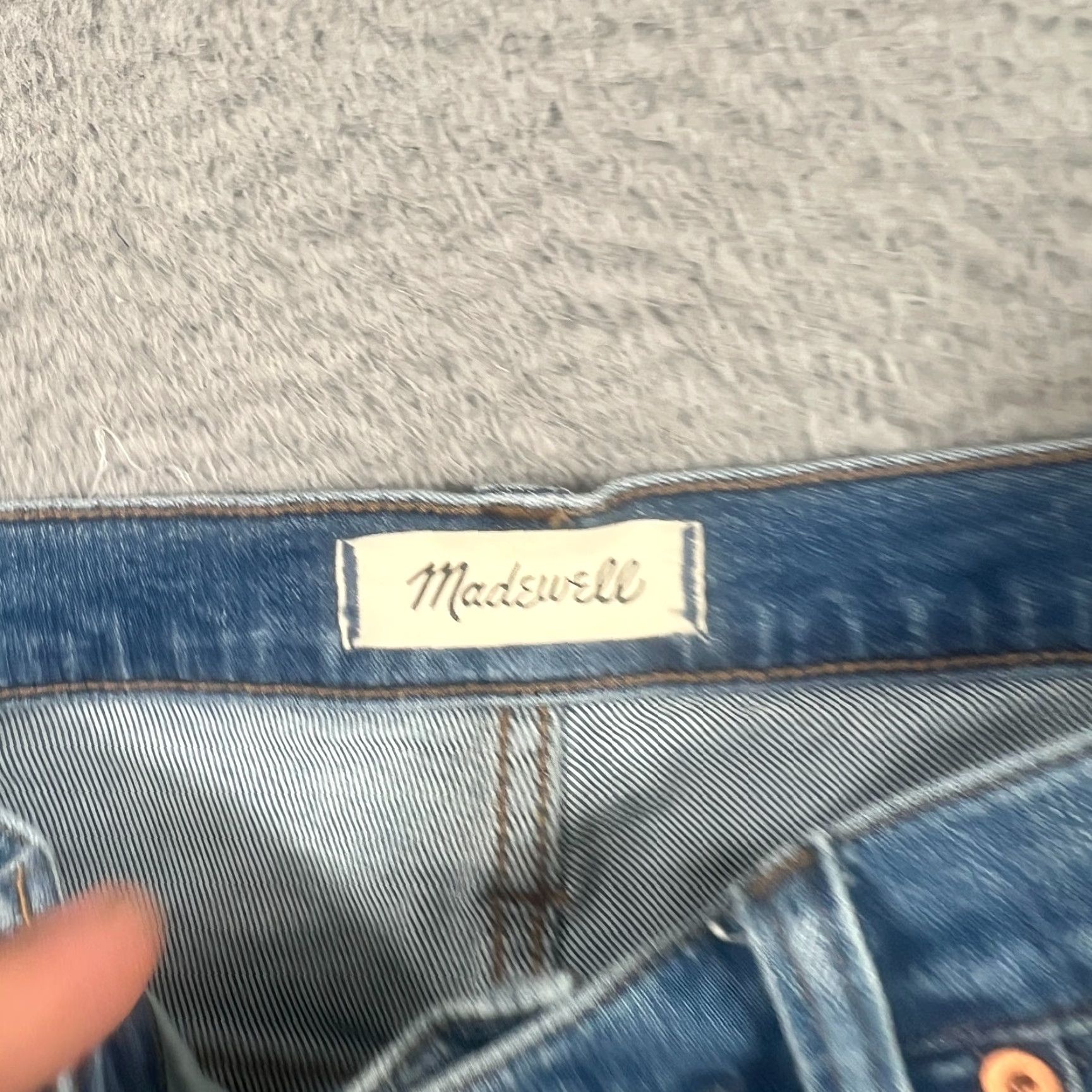 Madewell Madewell Women's Jeans Cali Demi-Boot Size 31 High Rise Blue Raw Hem Stretch Size 24" / US 00 / IT 34 - 6 Thumbnail
