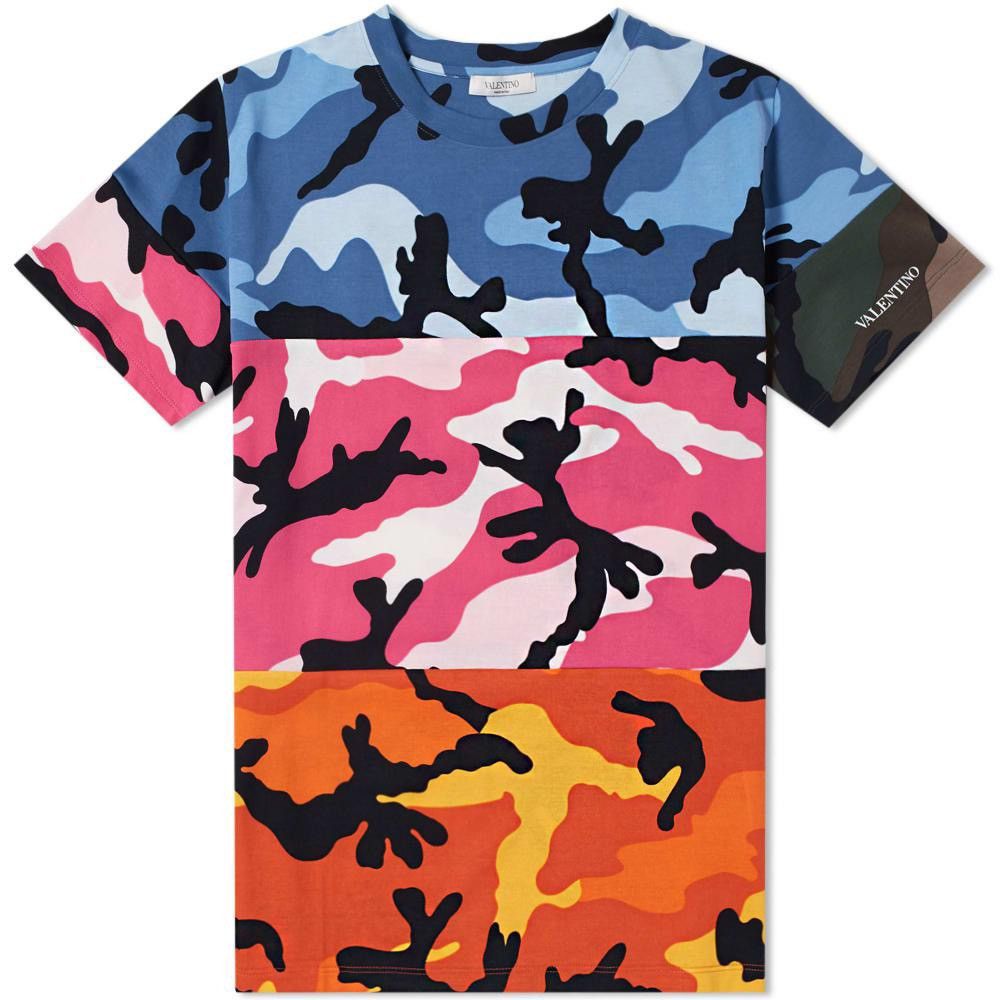 Valentino Valentino Garavani Multicolor Camo T-Shirt Size US S / EU 44-46 / 1 - 6 Thumbnail