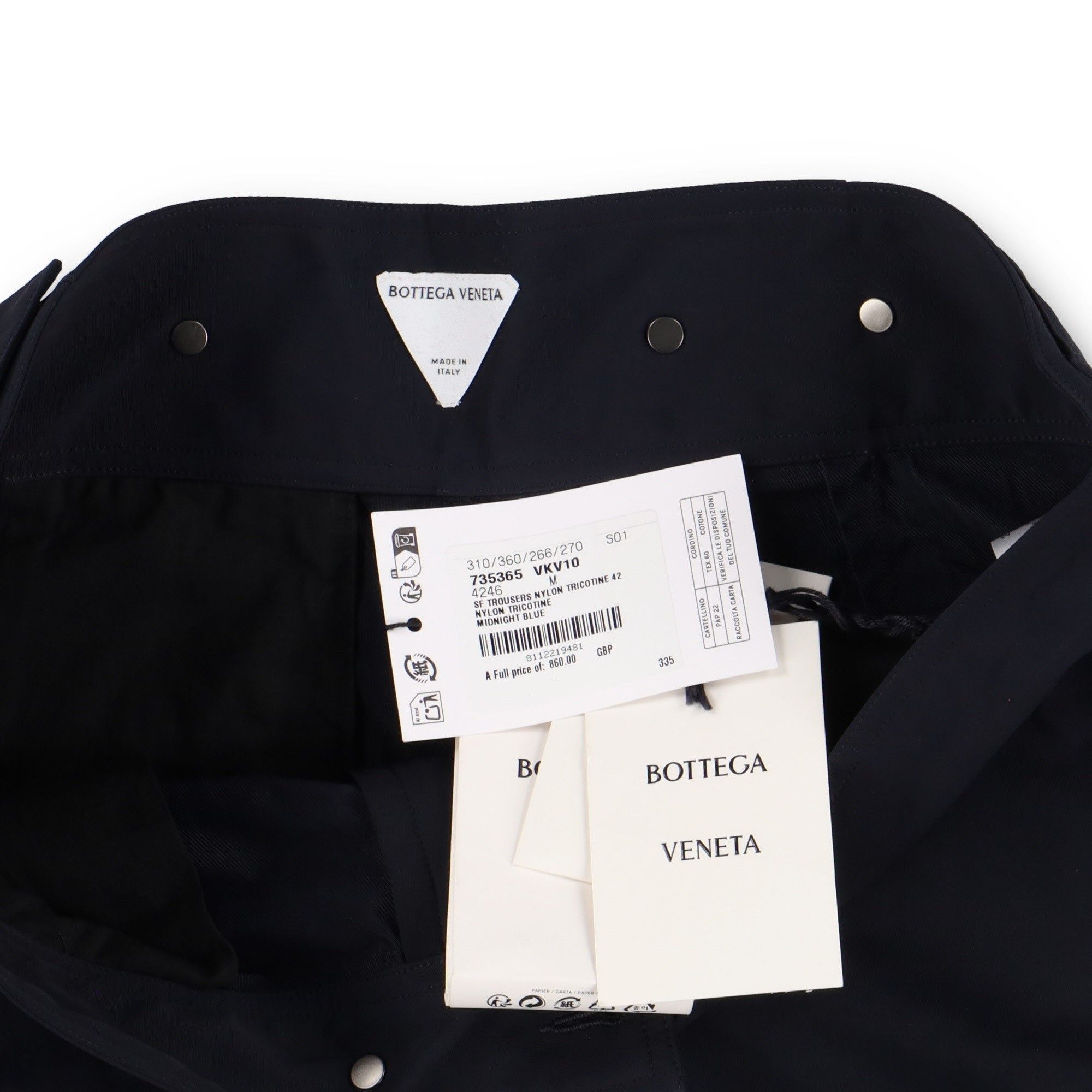 Bottega Veneta Navy Blue Nylon Barrel-Leg Zip Cargo Pants Size US 32 / EU 48 - 8 Thumbnail