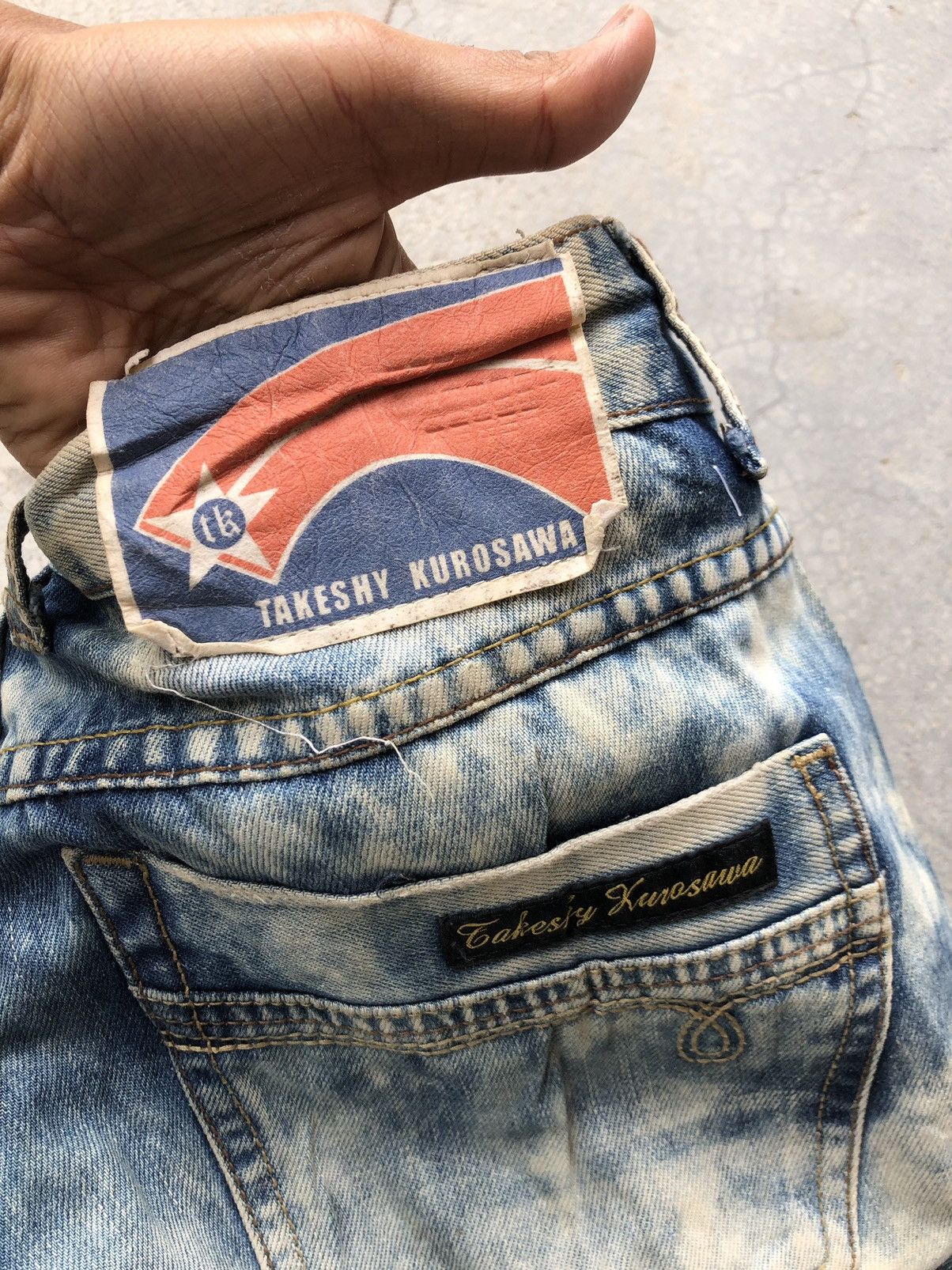 Japanese Brand BLEACHED⚡️⚡️TAKESHY KUROSAWA DISTRESSED DENIM Size US 31 - 5 Thumbnail