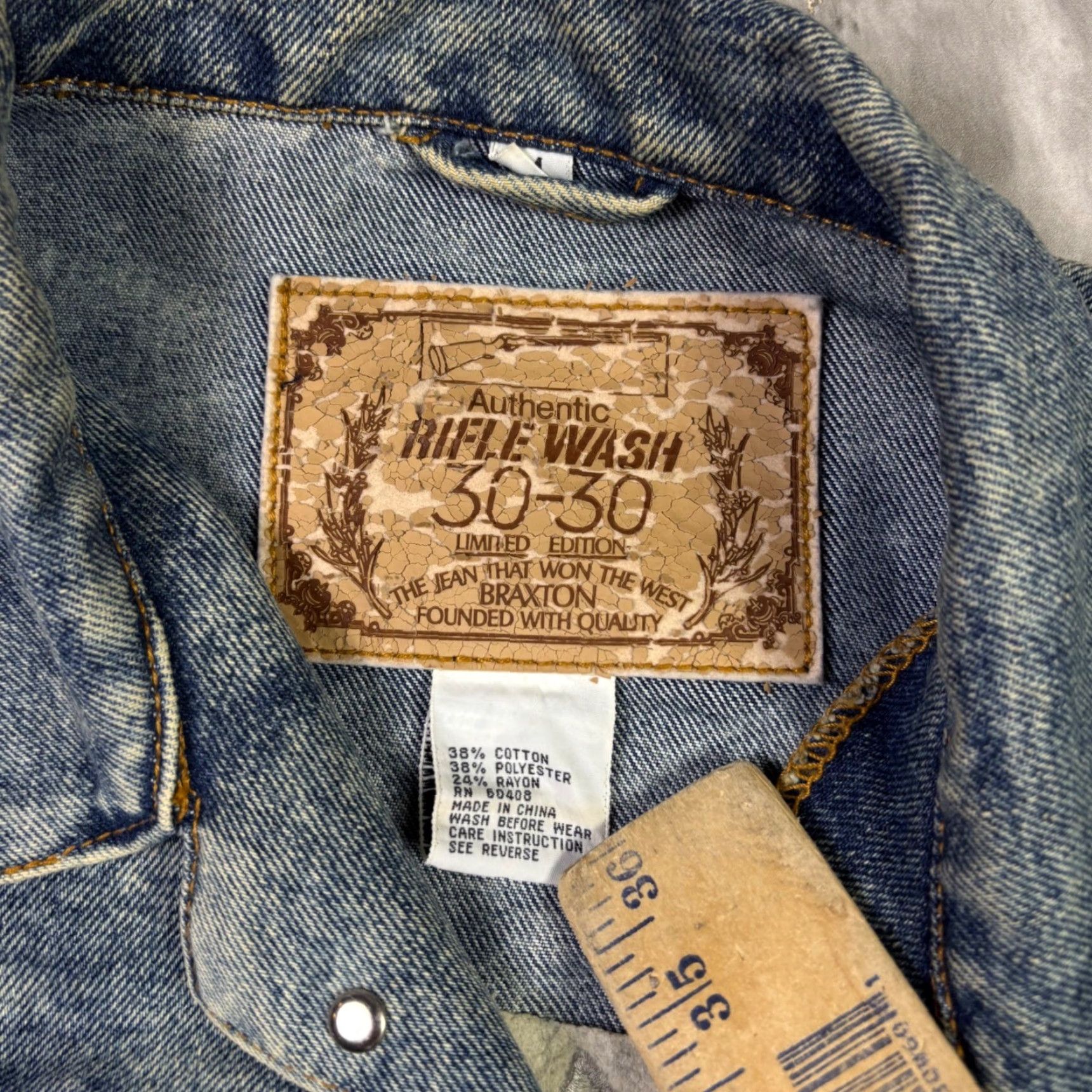 Denime VINTAGE Braxton Jacket 3-in-1 Denim L Blue 90s Mens Jacket Coats Casual Short Embroidered Pockets Logo Button Down Collared Vintage Size US L / EU 52-54 / 3 - 5 Thumbnail