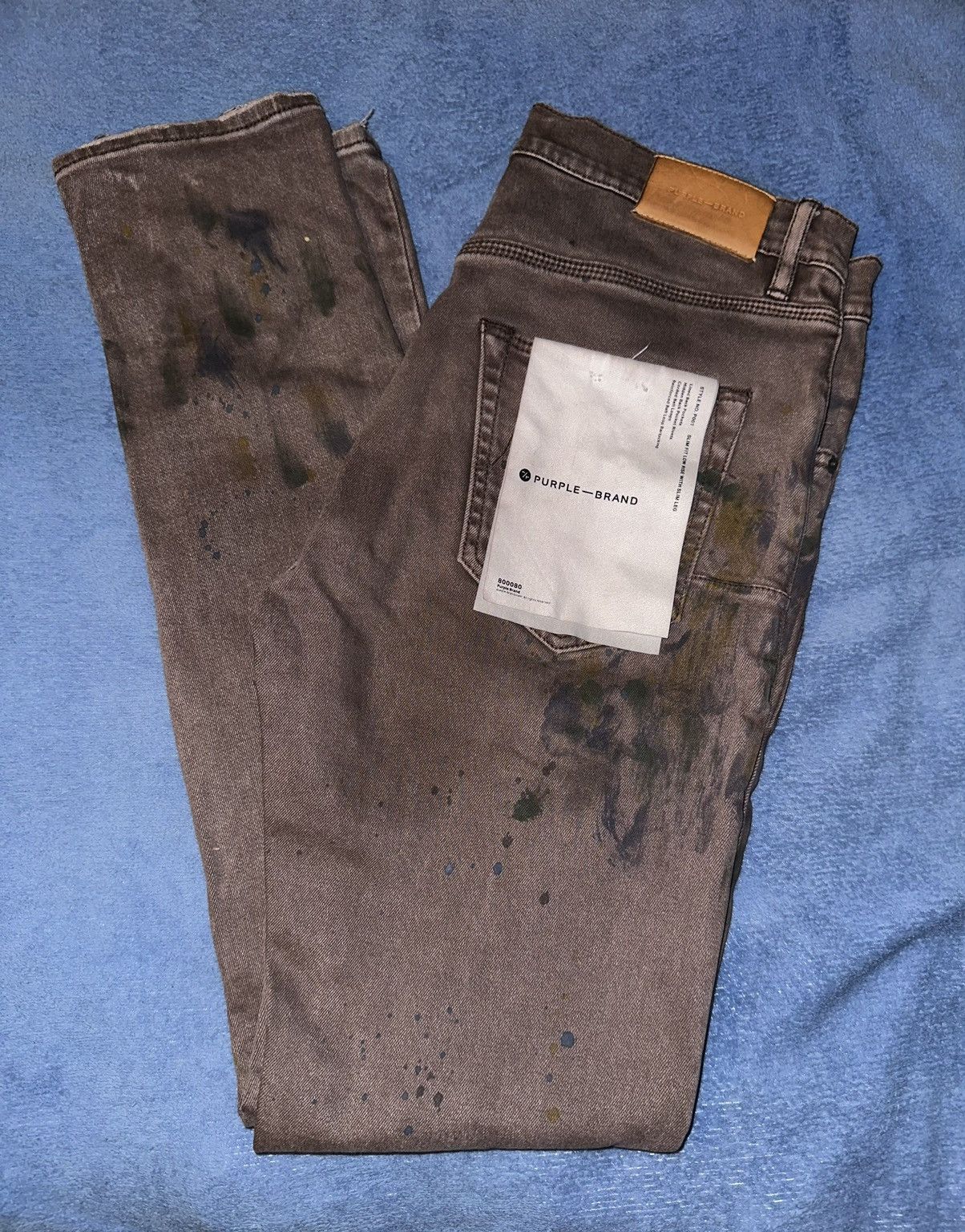 Purple Brand Purple Brand Overdyed Sepia Brown Paint Jeans Size US 32 / EU 48 - 2 Thumbnail
