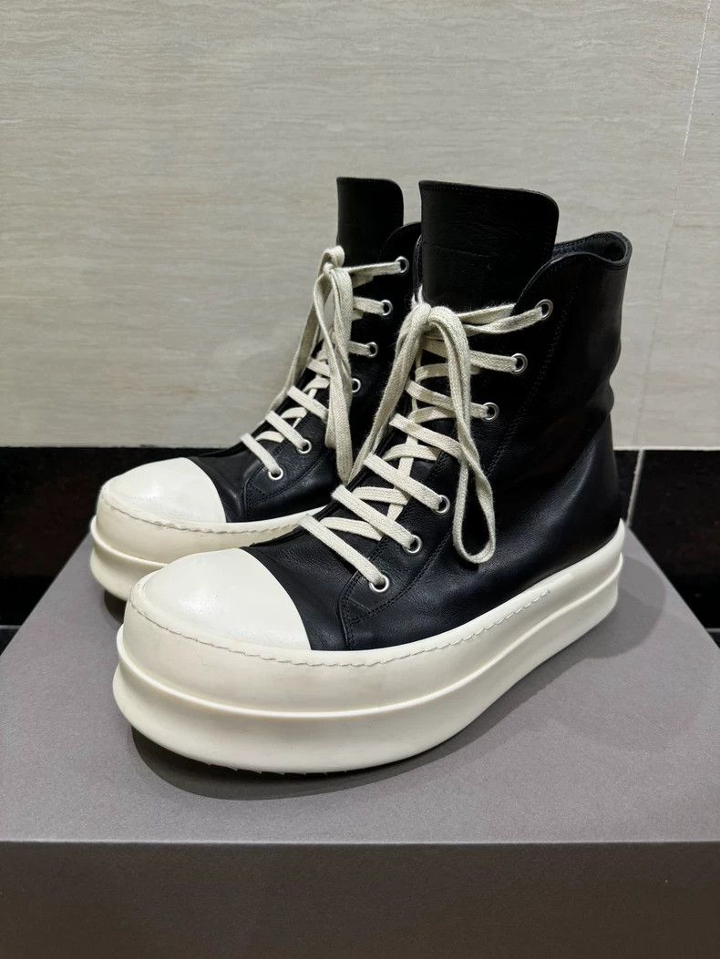 Rick Owens Rick Owens Black and White High-Top Sneakers Size US 7.5 / EU 40-41 - 1 Thumbnail