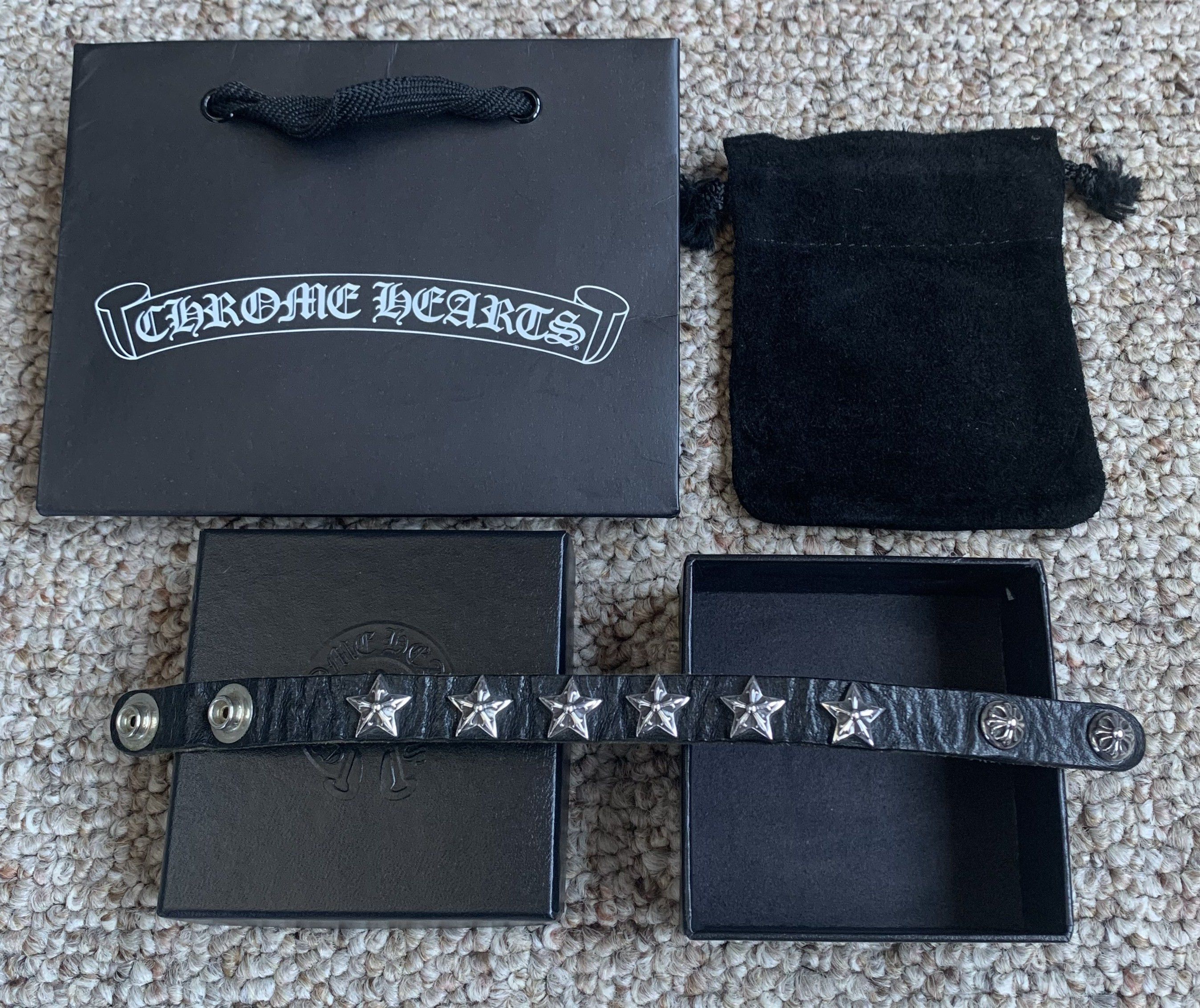 Chrome Hearts Chrome Hearts Adjustable Leather Silver Snap Bracelet Size ONE SIZE - 6 Thumbnail