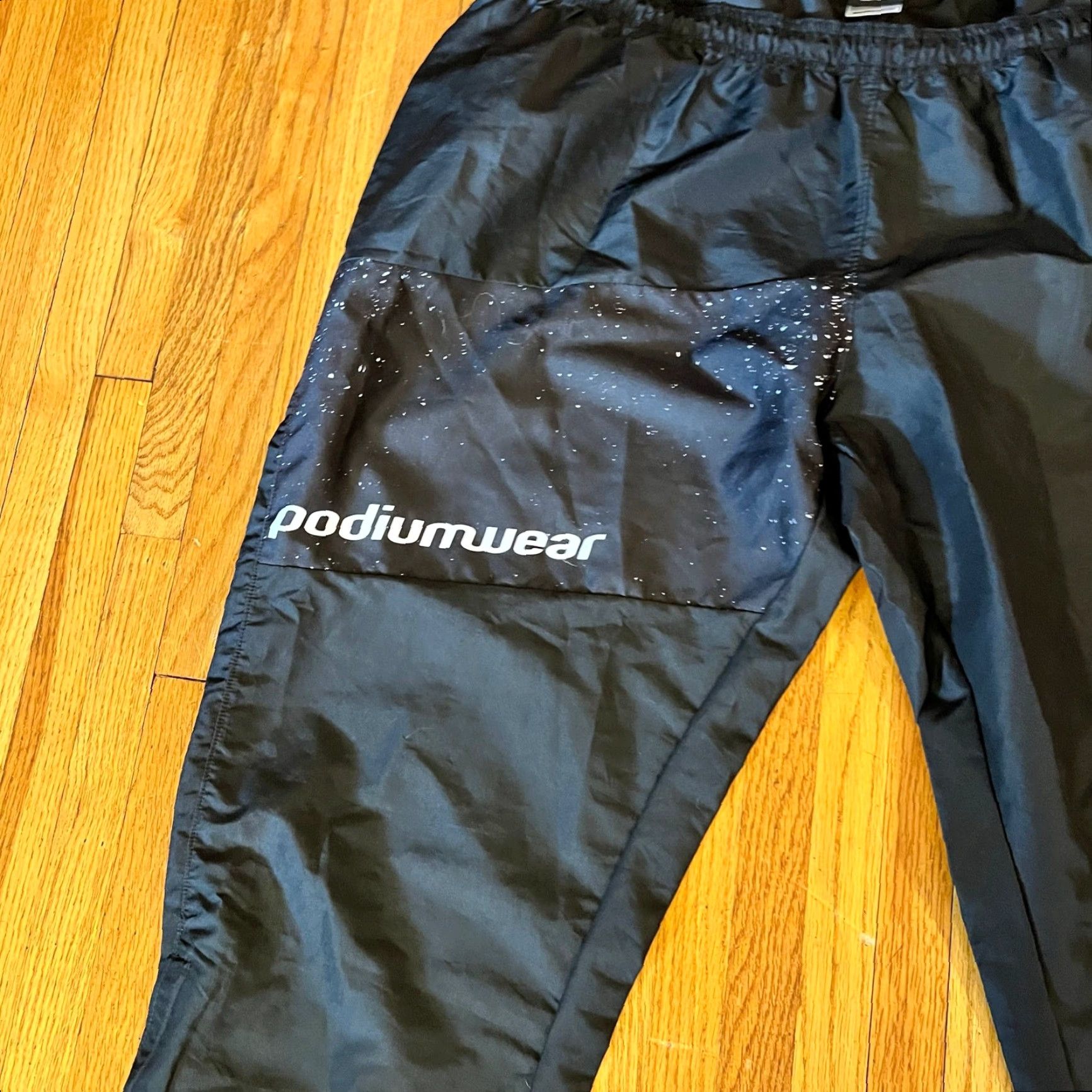 Vintage Podium wear Pants Indoor Windbreaker Mens XXL Black Performance Track Pants Size US 39 - 2 Thumbnail