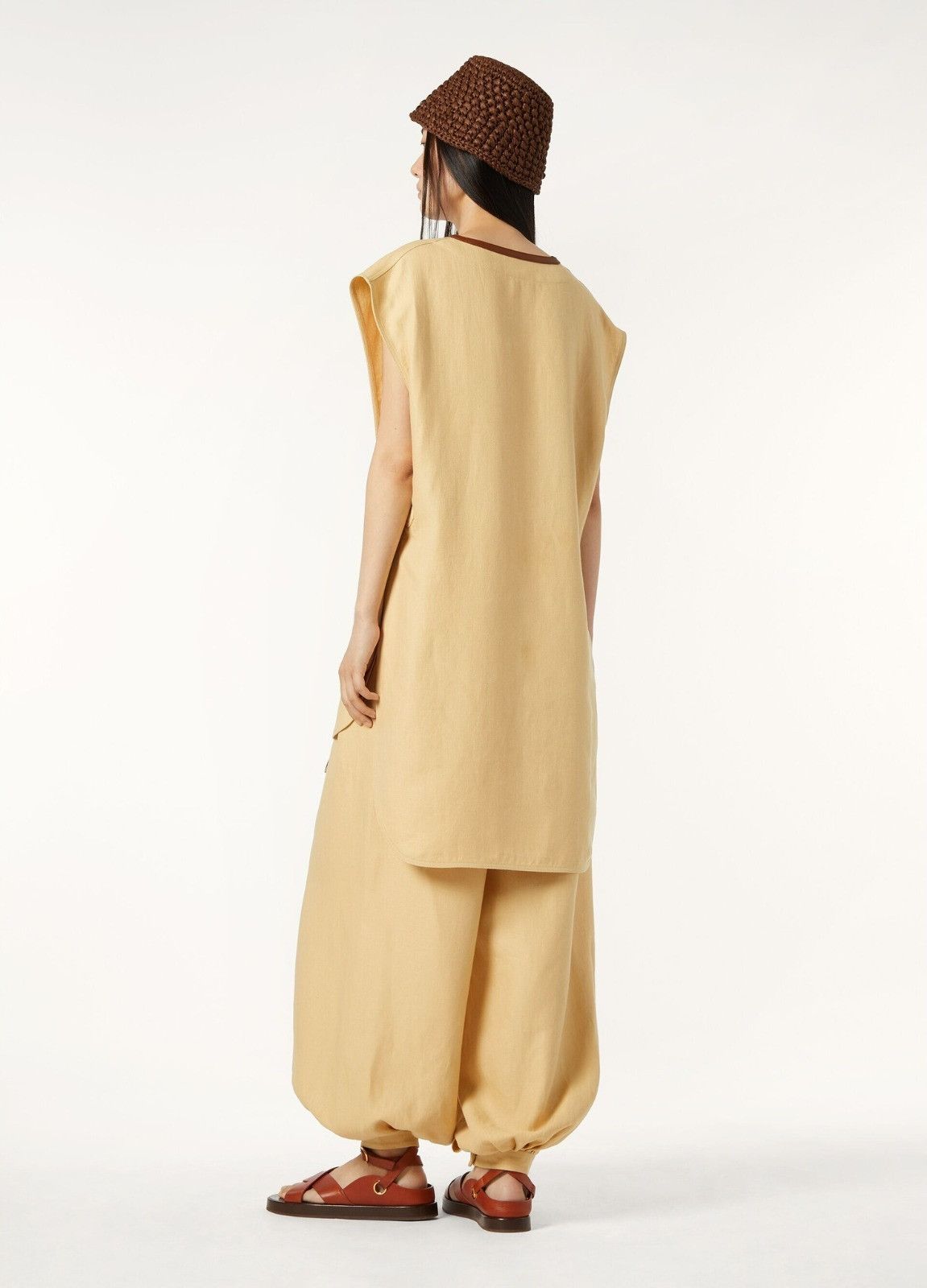 Loro Piana o1srvl11e0526 FAP0261 Carolina Midi Dress in Yellow Size XS / US 0-2 / IT 36-38 - 7 Thumbnail