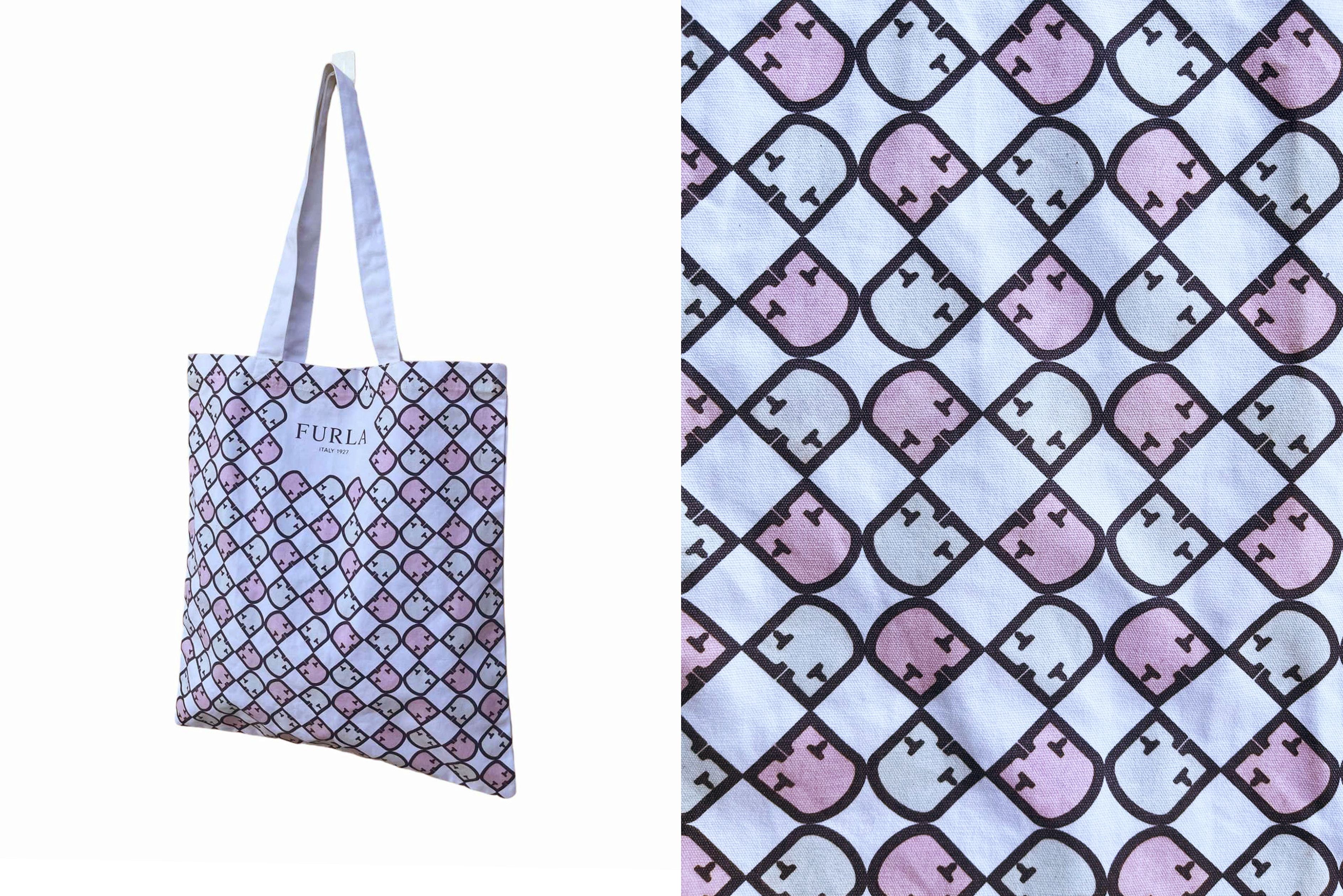 Furla FURLA Large cotton tote bag // shoulder bag in pastel color Size ONE SIZE - 3 Thumbnail