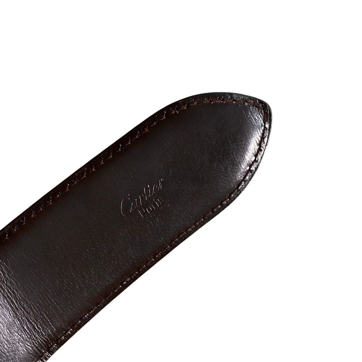 Cartier × Vintage Cartier leather belt black brown vintage rare Size 32 - 9 Thumbnail