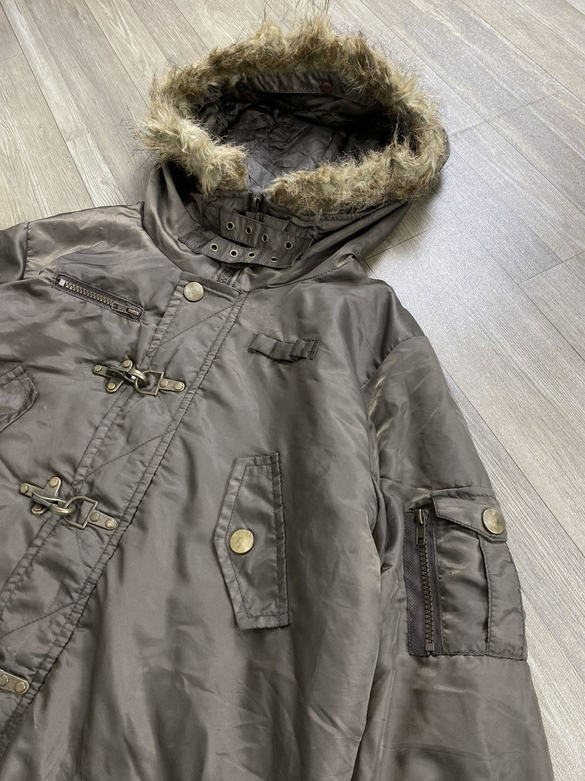 In The Attic Crazy Angle Velour Fireman Lgb Multipocket Parka Fur Jacket Size US L / EU 52-54 / 3 - 4 Thumbnail