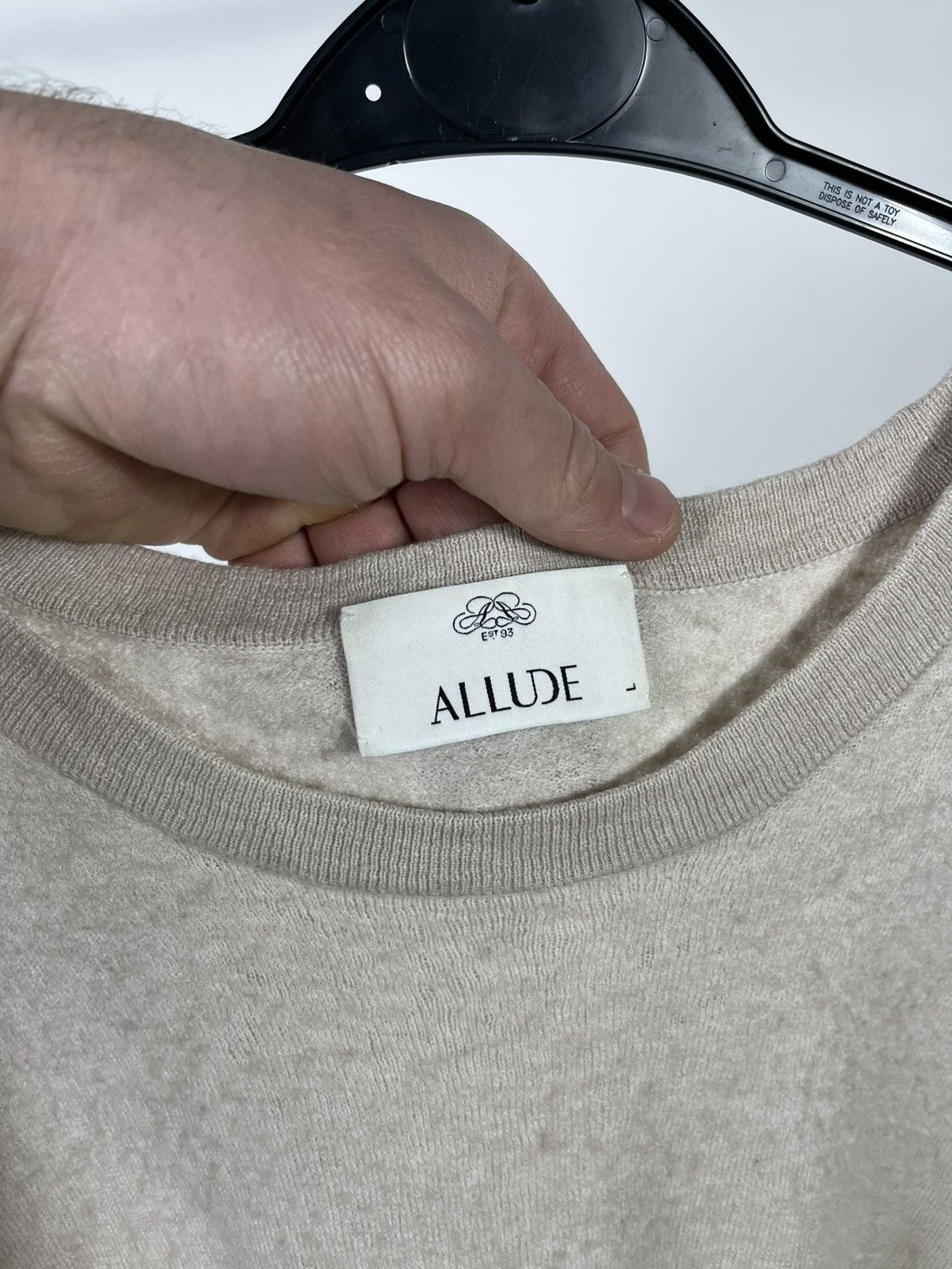 Allude Allude Cashmere Knit Sweater Beige Size L Size L / US 10 / IT 46 - 4 Thumbnail