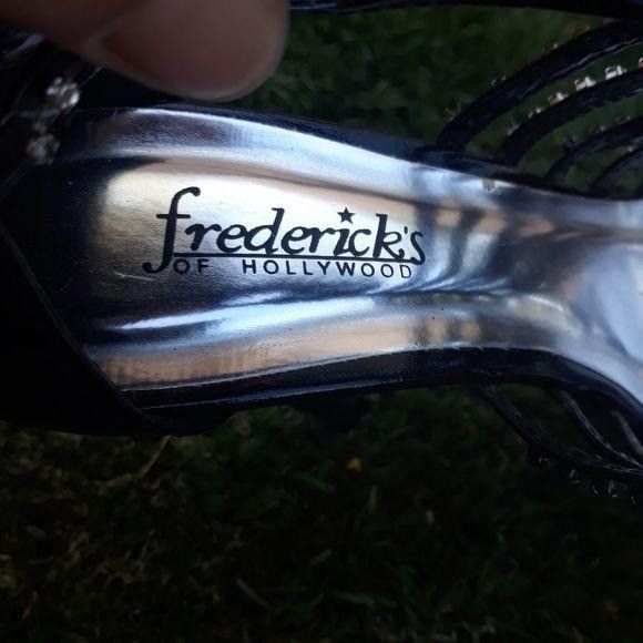 Other Fredericks Vegan Platform Studded Rhinestone Strappy Ankle W Size US 8 / IT 38 - 2 Thumbnail