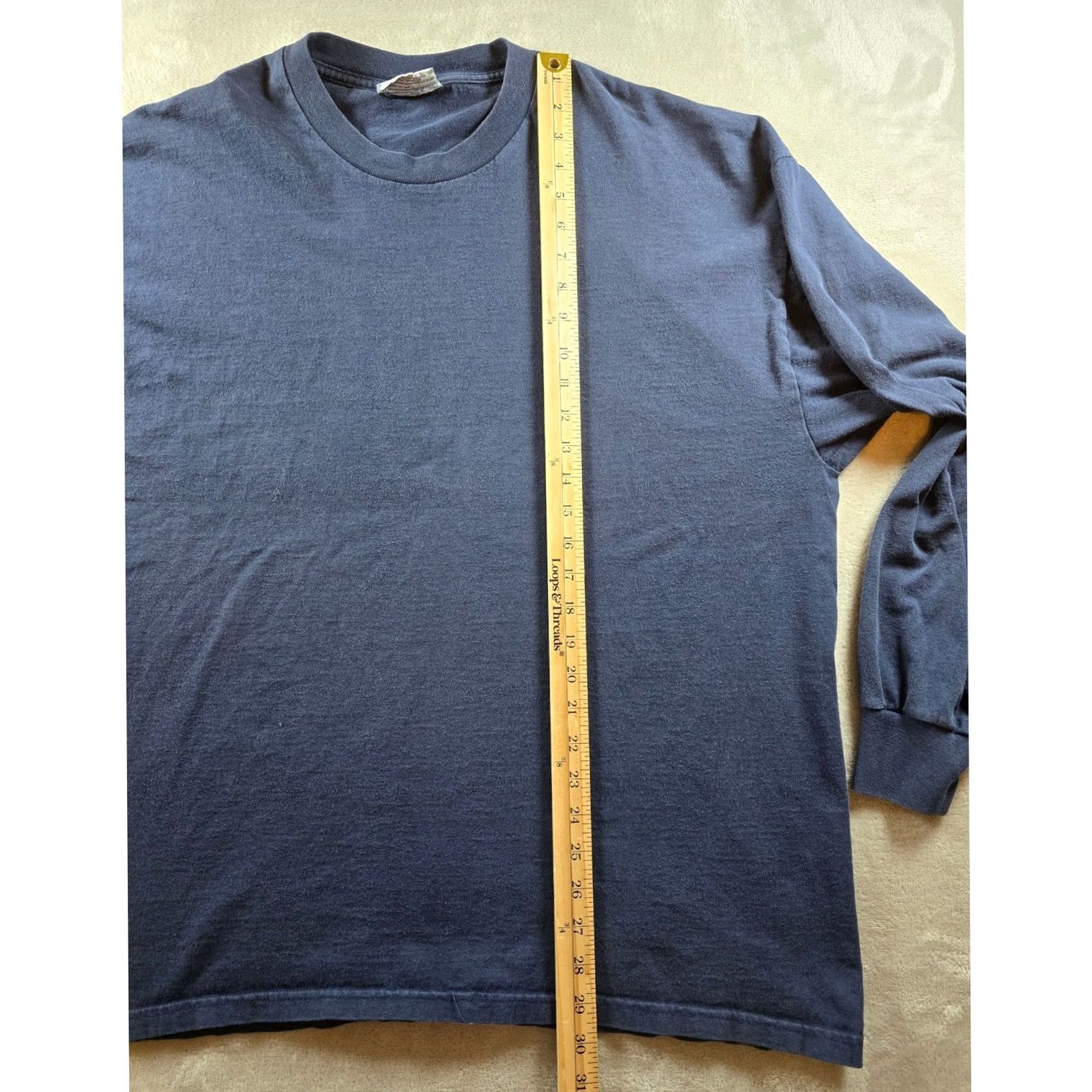 Lee VINTAGE Lee T Shirt Mens XXL Blue Long Sleeve Crew Neck USA Made Size US XXL / EU 58 / 5 - 4 Thumbnail