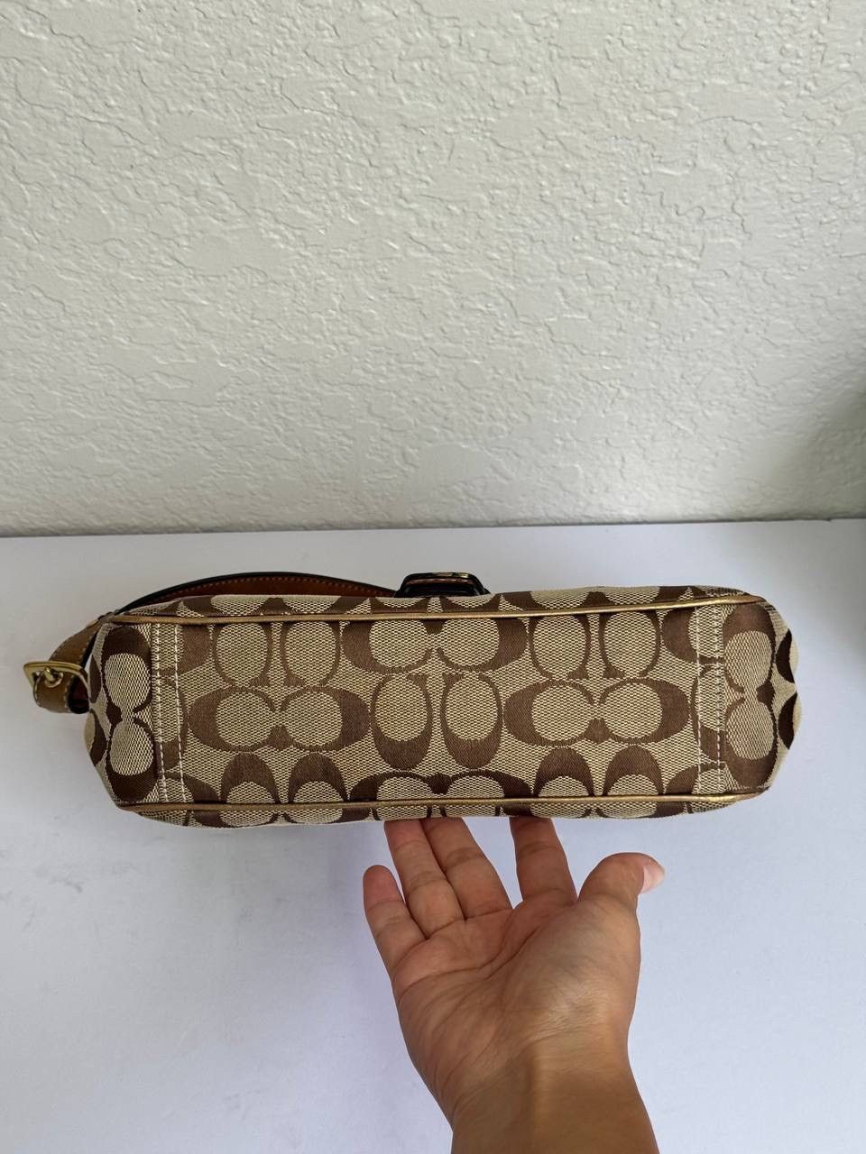 Coach Coach Y2K Signature Monogram Gold Metallic Accents Shoulder Size ONE SIZE - 9 Thumbnail