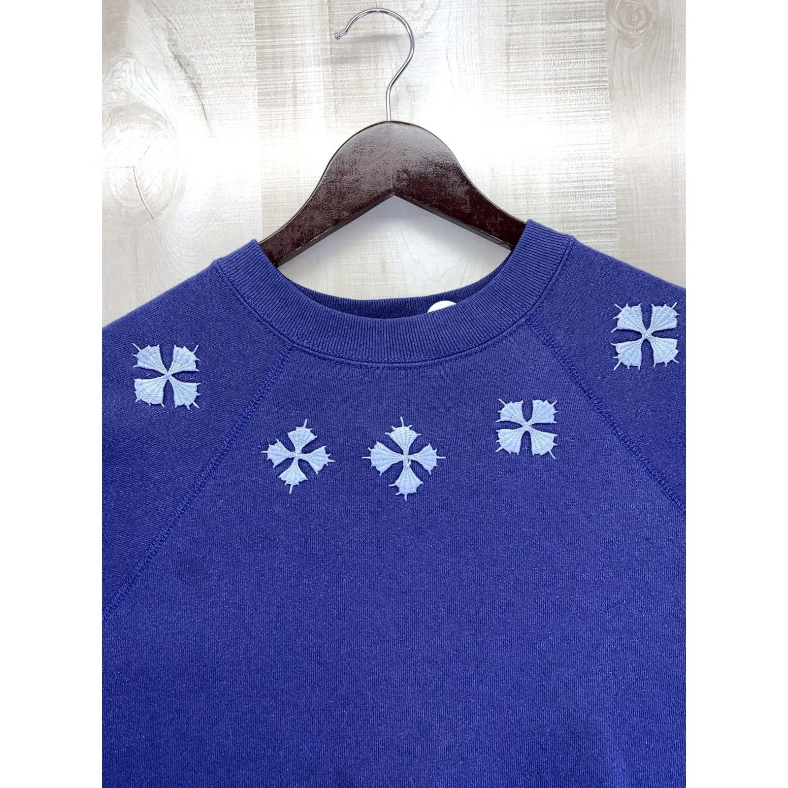 Tultex VINTAGE Tultex Snowflake Embroidered Blue Womens Sweatshirt 1990s Made in USA Size L Size L / US 10 / IT 46 - 2 Thumbnail