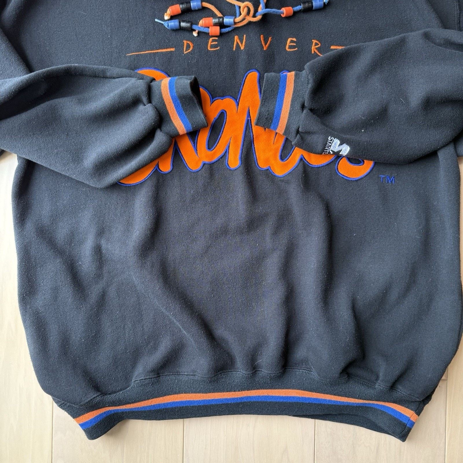 Starter × Vintage Vintage Denver Broncos Starter Hoodie Medium Black 90s Size US M / EU 48-50 / 2 - 5 Thumbnail