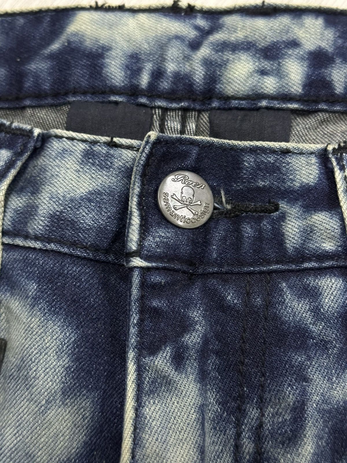 Mastermind Japan × Roen Roen Japan x Semantic Acid Wash Distressed Style Denim Pant Size US 29 - 7 Thumbnail