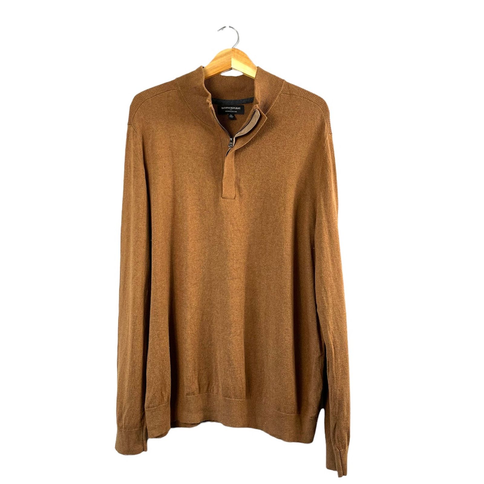 Banana Republic Men's Brown Luxe Yarn Banana Republic Sweater XL Size US XL / EU 56 / 4 - 1 Thumbnail