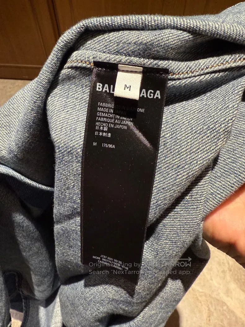 Balenciaga Balenciaga Pocket Logo Embroidery Washed Blue Cotton Denim Size US M / EU 48-50 / 2 - 6 Thumbnail