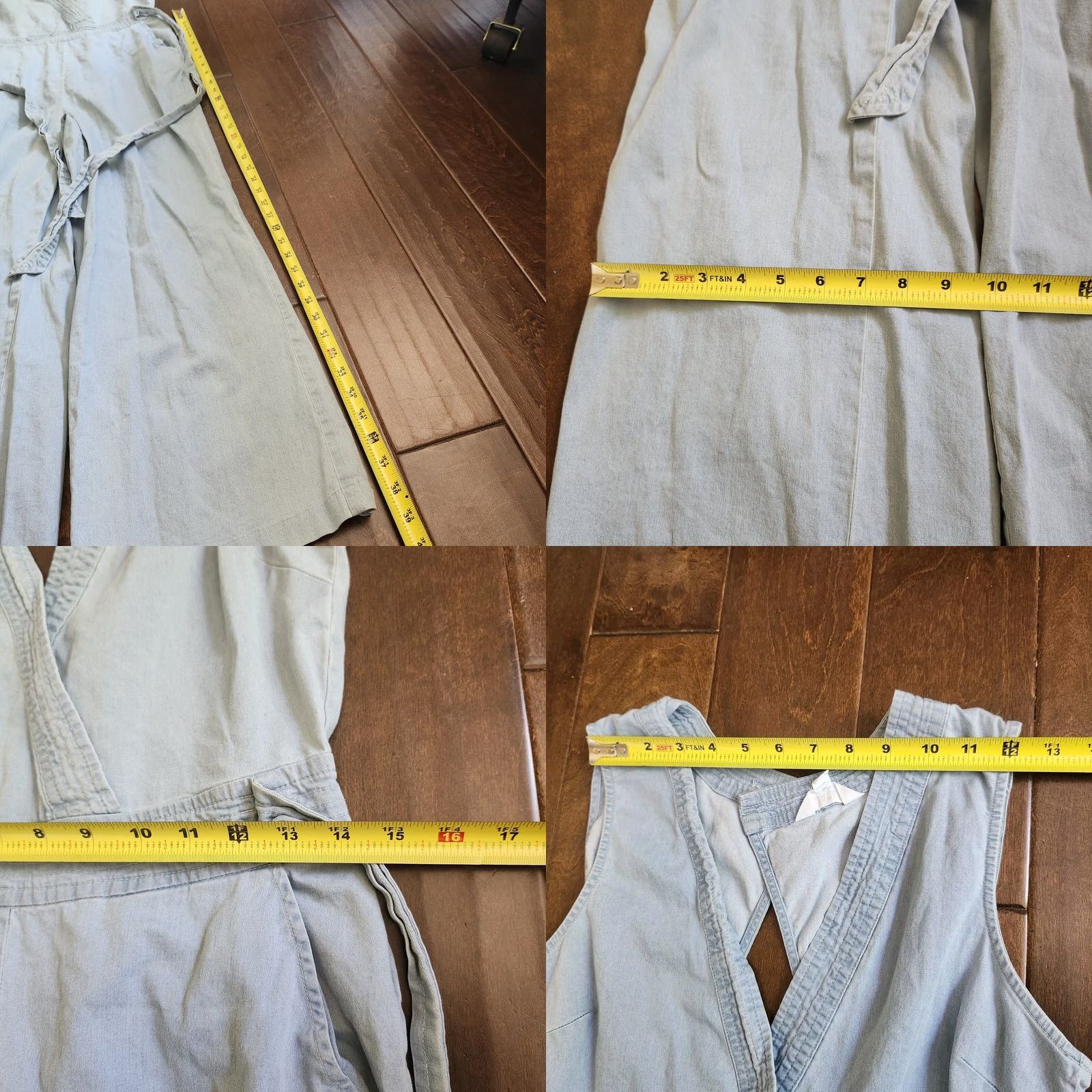 BB Dakota BB Dakota Jack Women’s Blue Sleeveless Jumpsuit with Tie - Size 6 - One-Piece, Casual/Work, 90s Theme, Cotton Spandex - Regular Fit Size 28" / US 6 / IT 42 - 9 Thumbnail