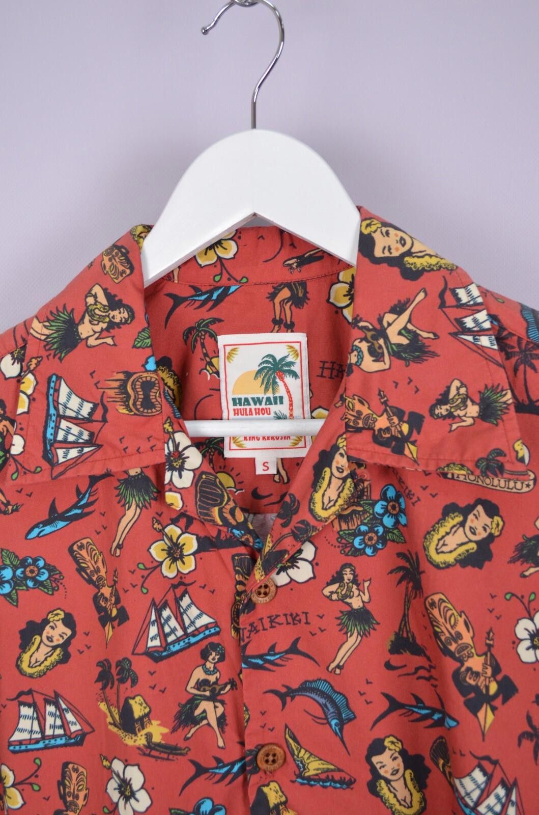 Designer King Kerosin Tattoo Hawaii Island Palms Beach Shirt Size S Size US S / EU 44-46 / 1 - 8 Thumbnail