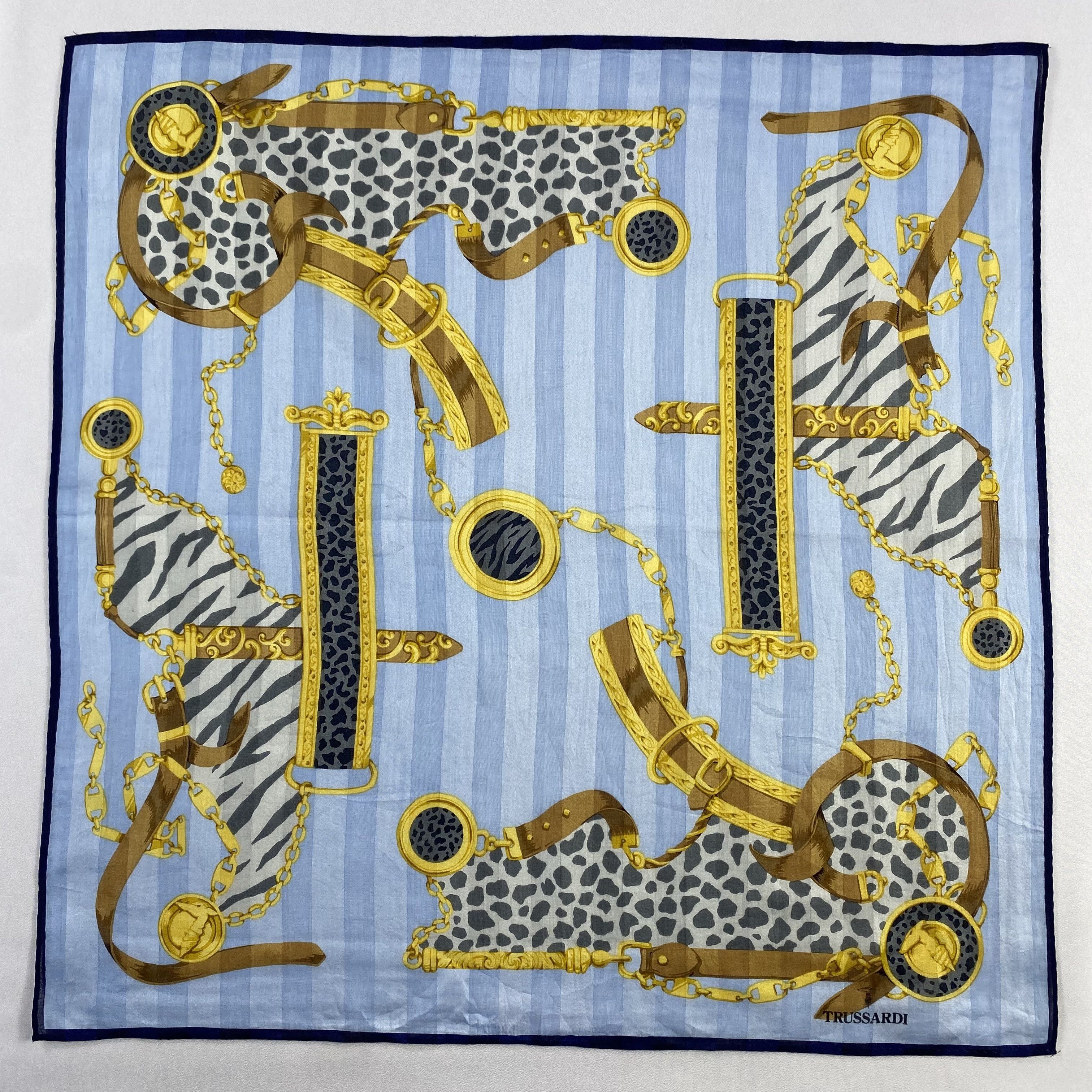 Trussardi × Vintage Trussardi Neckerchief / Bandana / Handkerchief-P769 Size ONE SIZE - 1 Thumbnail