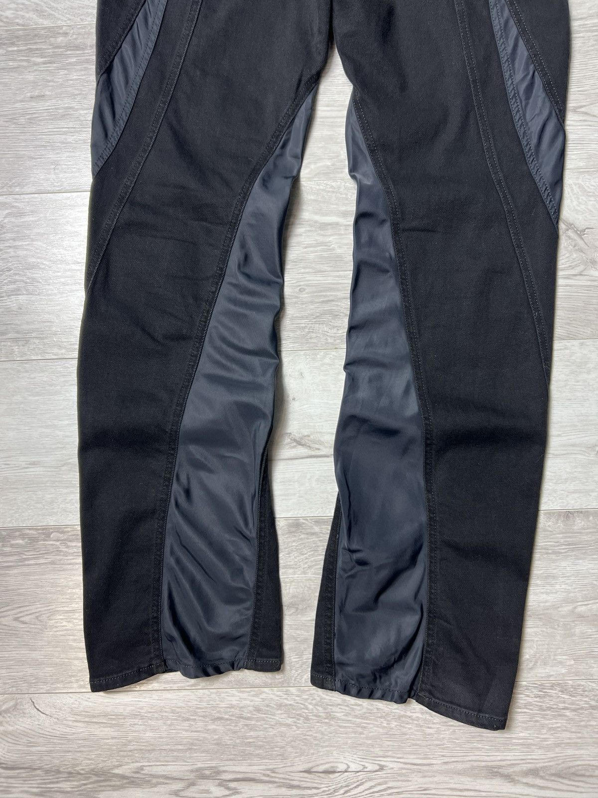 Mugler Thierry Mugler x H&M Spiral Panel Jeans Black Denim Pants HM Size US 36 / EU 52 - 11 Thumbnail