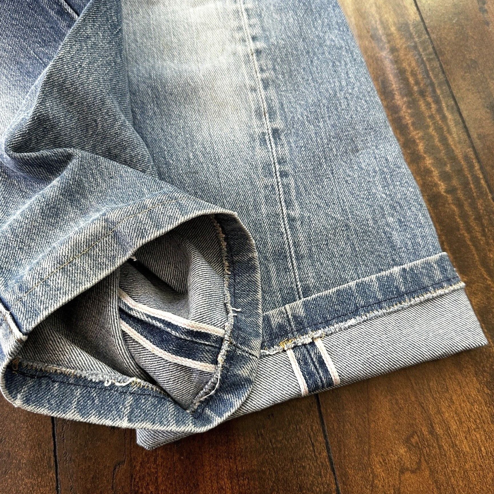 Levi's VINTAGE Levi's 501XX Jeans Denim Solid Distressed Button Fly Regular Rise 30" Inseam 28" Blue 80s USA 70s Straight Mens Jeans Size US 30 / EU 46 - 3 Thumbnail