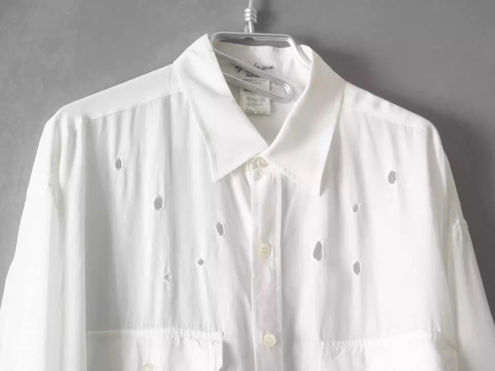 Yohji Yamamoto Yohji Yamamoto 1992SS Bullet Hole Double Pocket Shirt Size US M / EU 48-50 / 2 - 4 Thumbnail