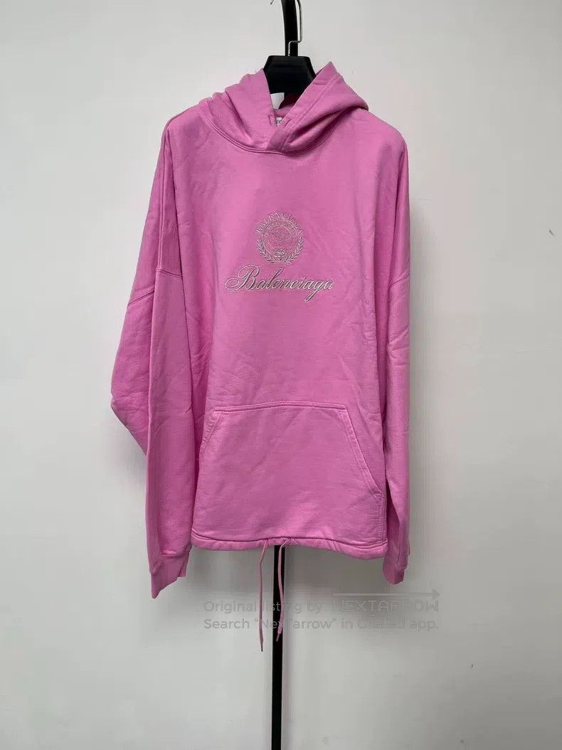 Balenciaga Balenciaga Geometric Pattern Hooded Loose Long Sleeve Swea Size US S / EU 44-46 / 1 - 1 Thumbnail