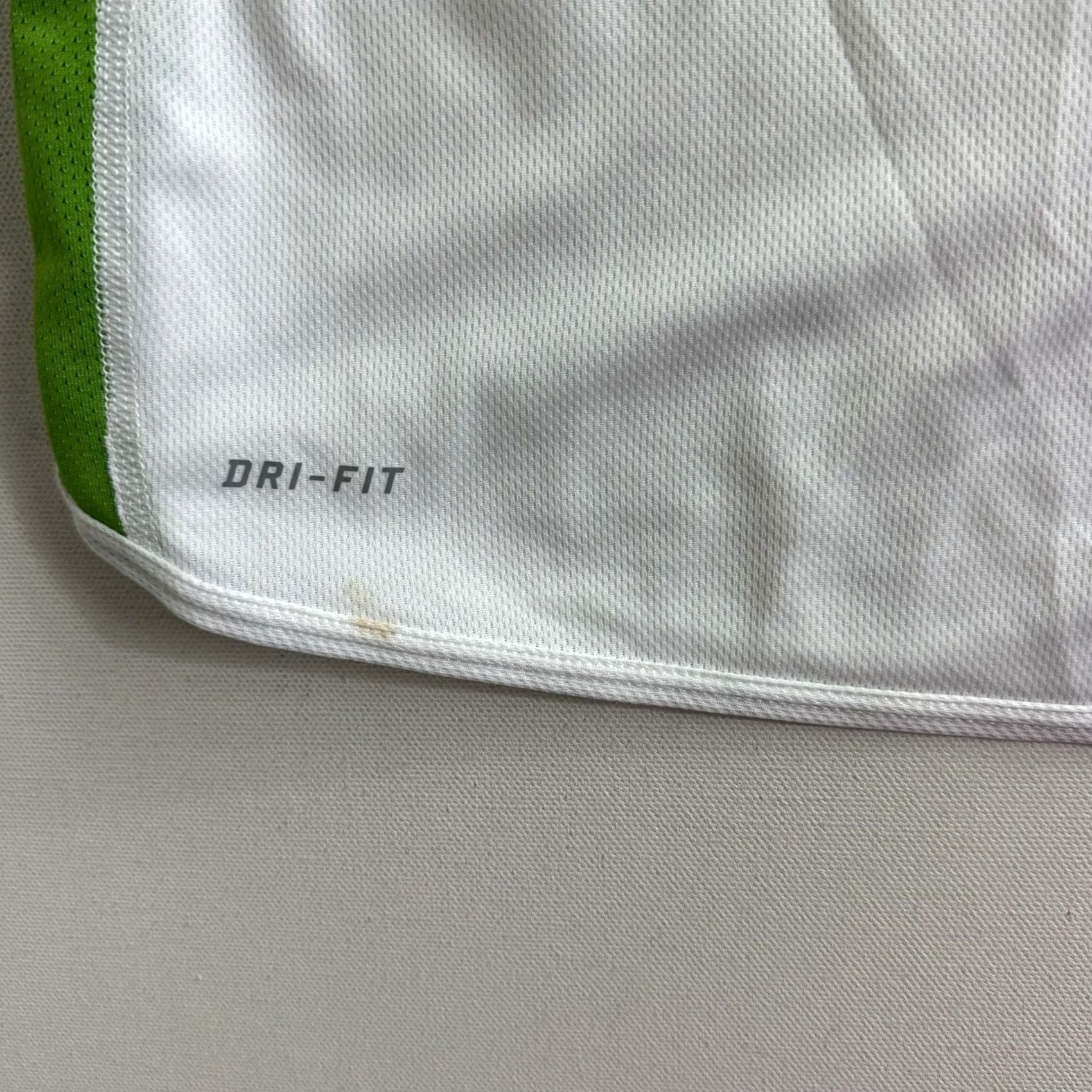 Nike Nike DRI-Fit Womens Racerback Athletic White Green Tank Top XL Sleeveless Size XL / US 12-14 / IT 48-50 - 4 Thumbnail