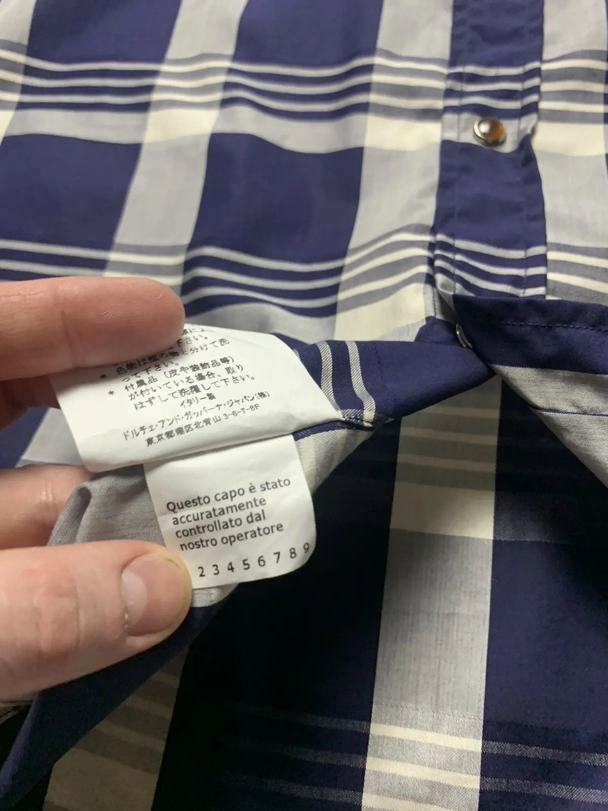 Dolce & Gabbana Dolce & Gabbana plaid shirt navy Size US S / EU 44-46 / 1 - 7 Thumbnail