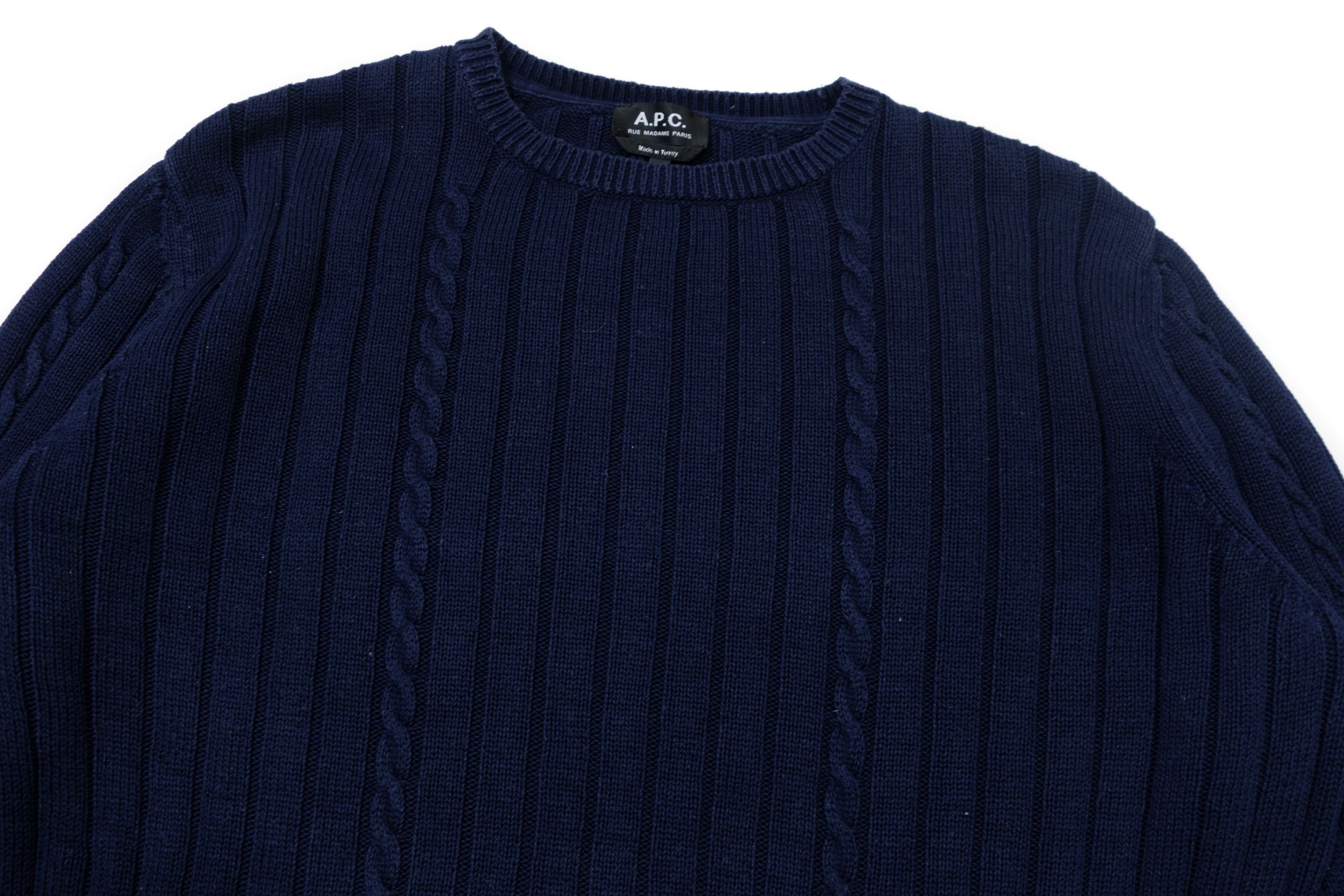 A.P.C. Cable Knit Crewneck Cotton Sweater Size US XL / EU 56 / 4 - 4 Thumbnail