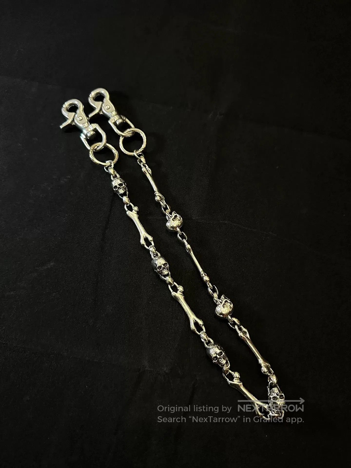 Vintage vintage 90s skull chain wallet chain. Size ONE SIZE - 5 Thumbnail