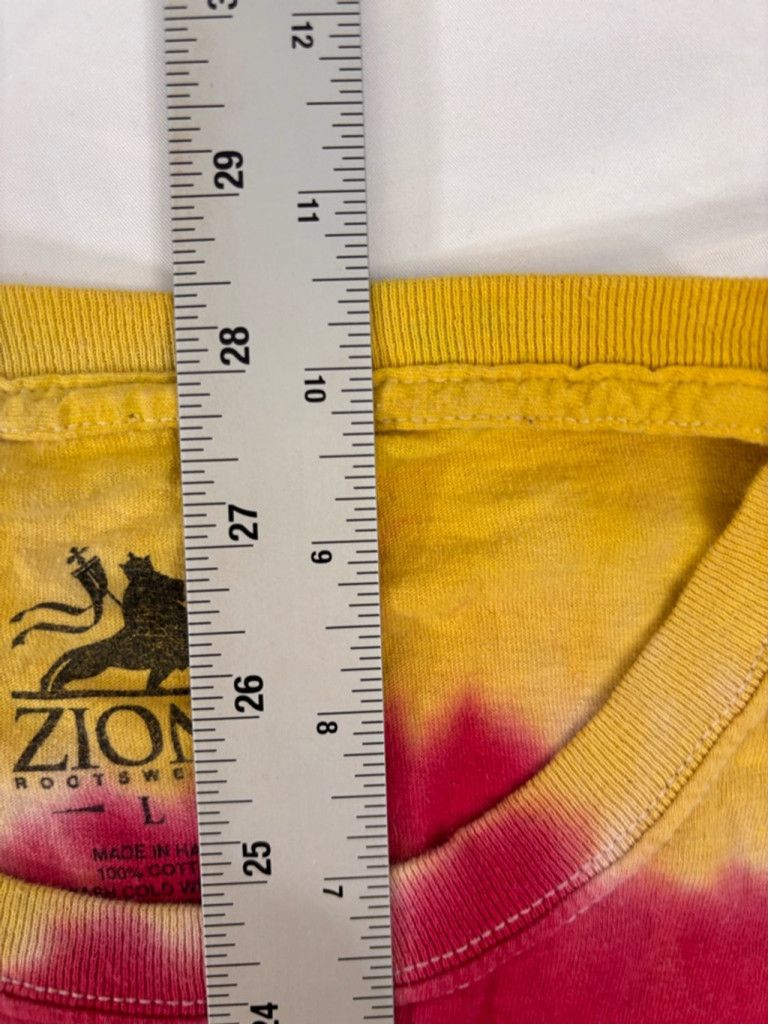 Zion Rootswear Men's Zion Rootswear Bob Marley T-shirt,L Yellow/Red Tie Dye Size US L / EU 52-54 / 3 - 5 Thumbnail