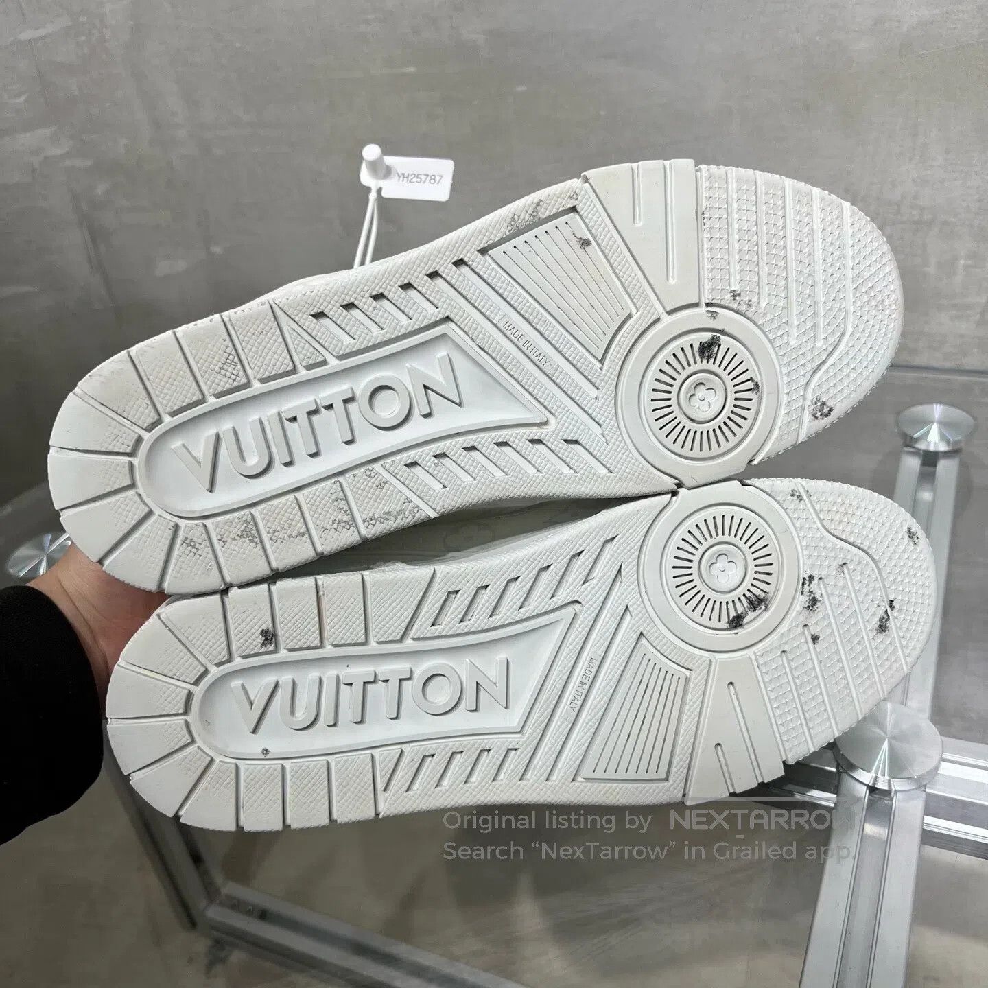 Louis Vuitton Louis Vuitton Trainer White Dark Pattern Full Print shoes Size US 8.5 / EU 41-42 - 7 Thumbnail