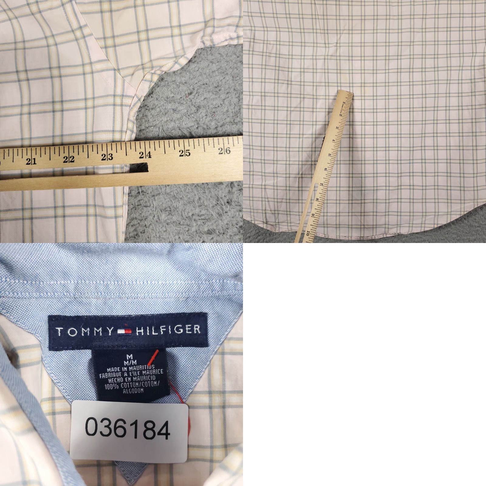 Tommy Hilfiger Tommy Hilfiger Men's Medium Beige Plaid Button-Up Shirt - Short Sleeve Casual Wear Size US M / EU 48-50 / 2 - 8 Thumbnail