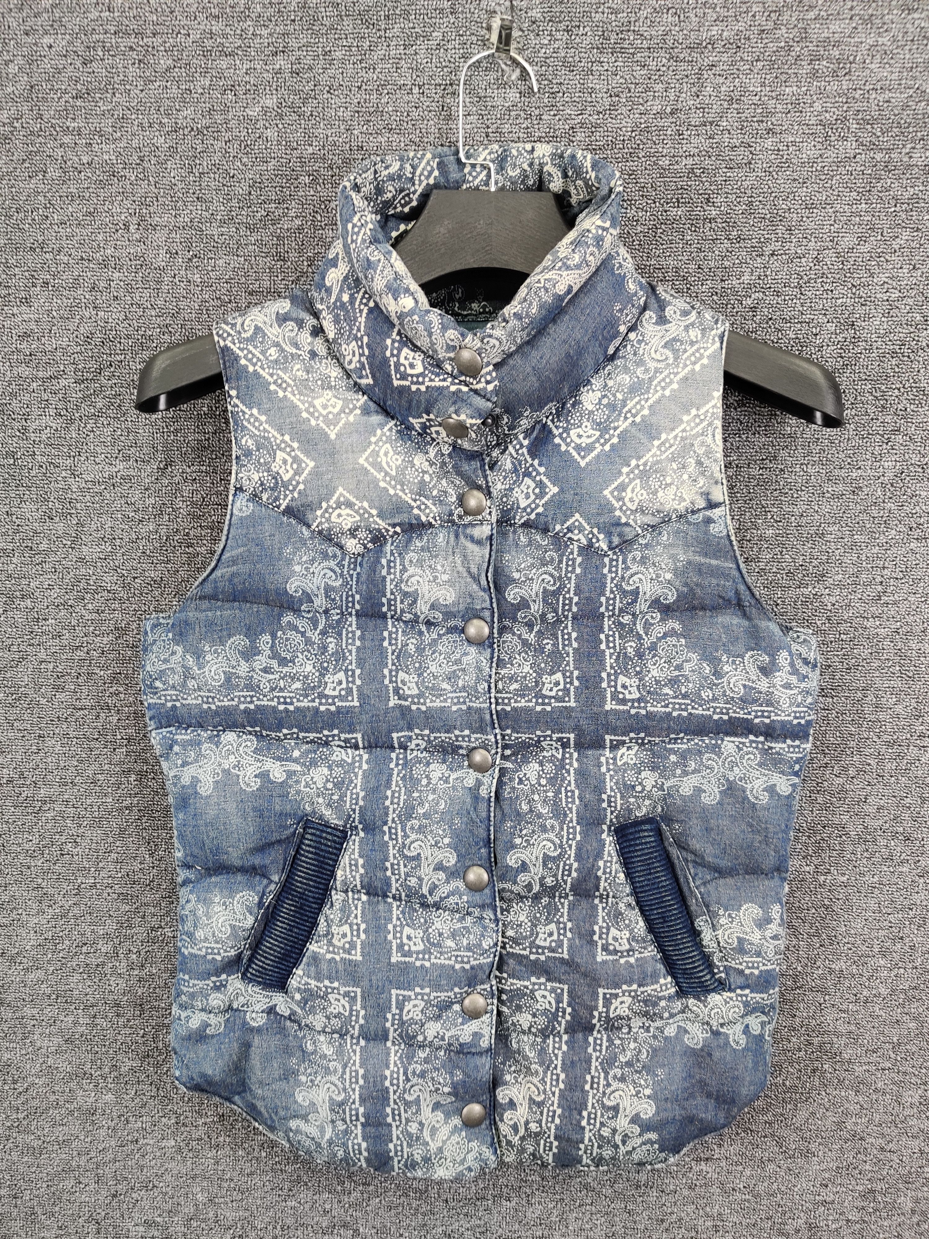 Japanese Brand Flamingo Firm Paisley Puffer Vest Inspired Kapital Size US M / EU 48-50 / 2 - 1 Thumbnail
