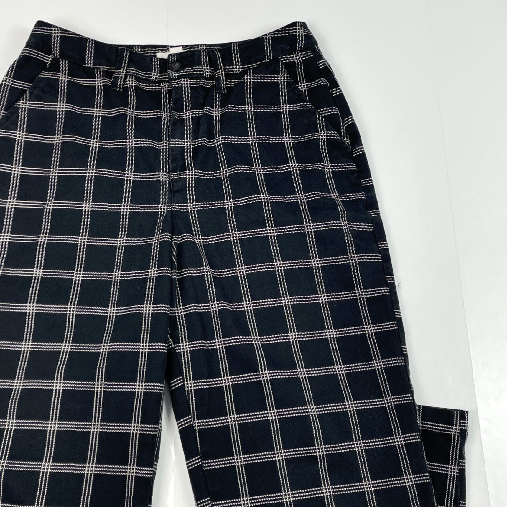 Vans VANS Pants Women 26 x 27 Black Breana Plaid Chino Straight Leg Skater Skateboard Size 26" / US 2 / IT 38 - 3 Thumbnail