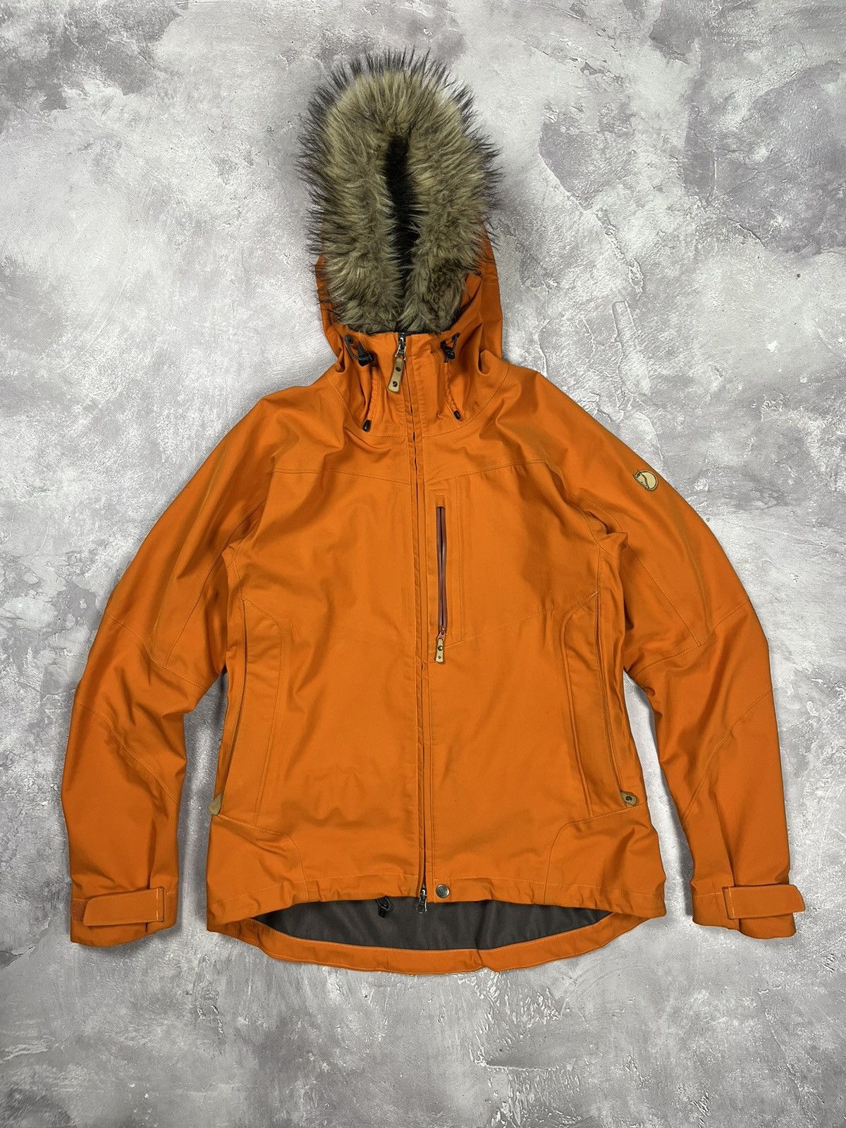 Fjallraven Fjallraven Eco Shell softshell Orange rare jacket women Size L / US 10 / IT 46 - 1 Thumbnail