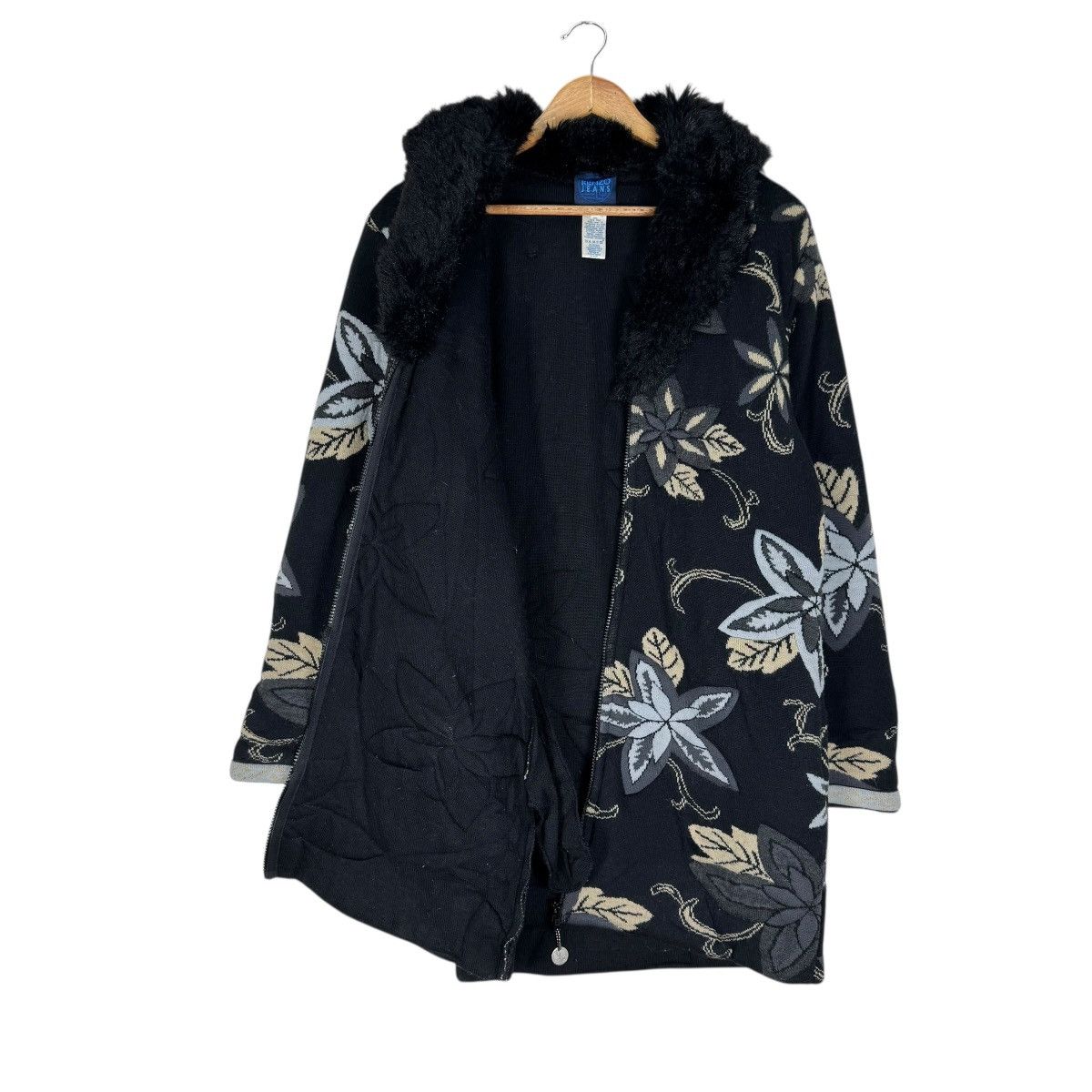 Kenzo ☀️KENZO FUR COLLAR BEAUTIFUL FLOWER LONG JACKET Size M / US 6-8 / IT 42-44 - 8 Thumbnail