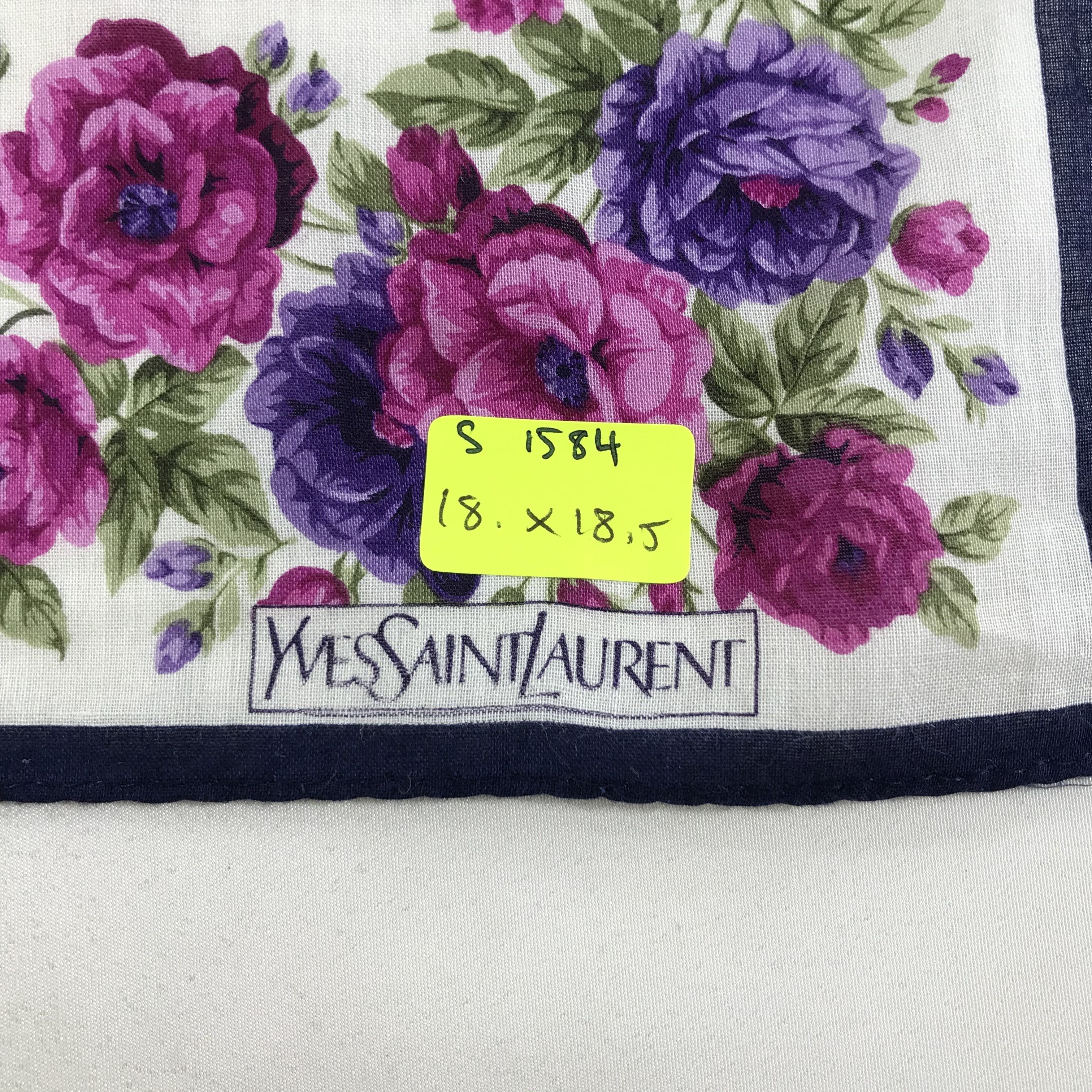 Vintage × Yves Saint Laurent Yves Saint Laurent Bandana / Handkerchief/Neckerchief -S1584 Size ONE SIZE - 5 Thumbnail