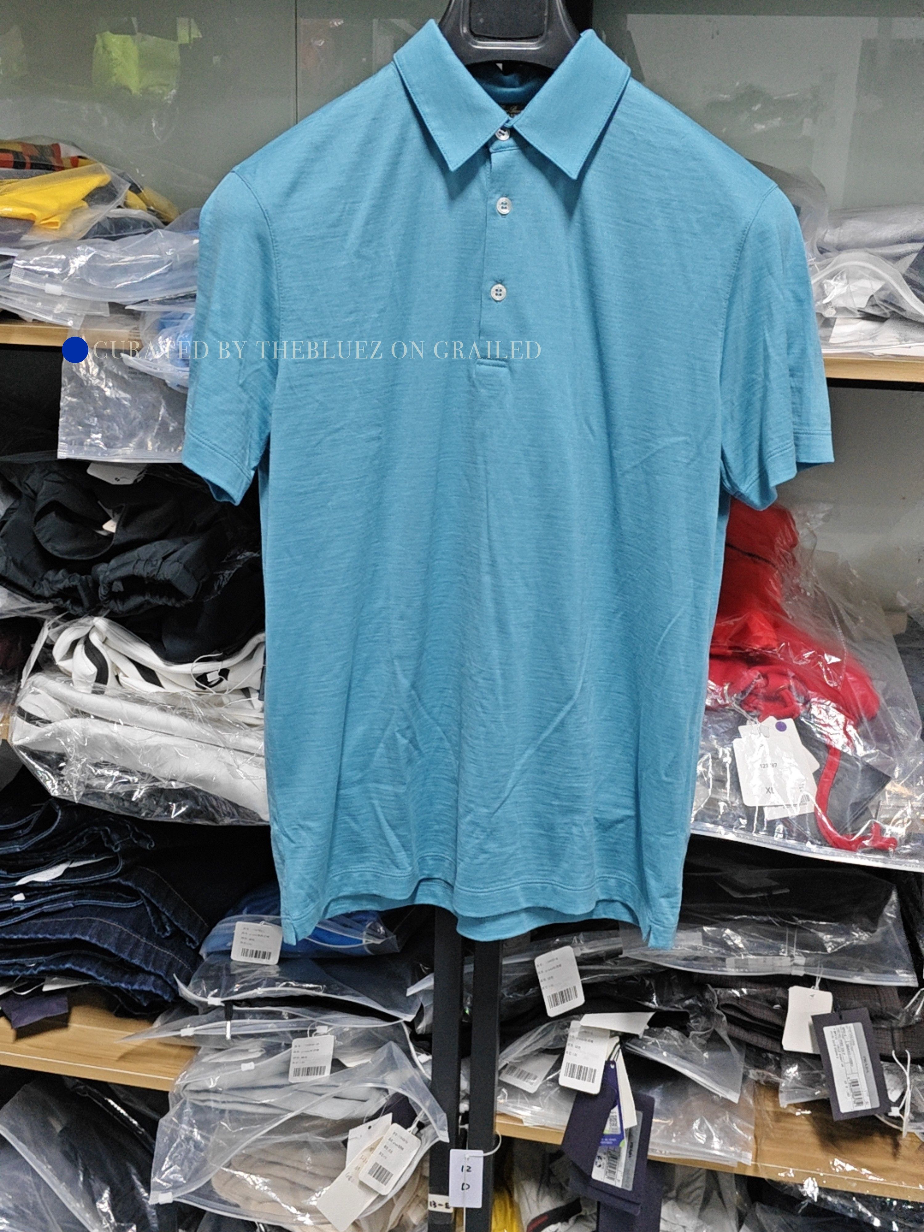 Loro Piana Blue Short-Sleeve Polo Shirt - Size S Size US S / EU 44-46 / 1 - 1 Thumbnail