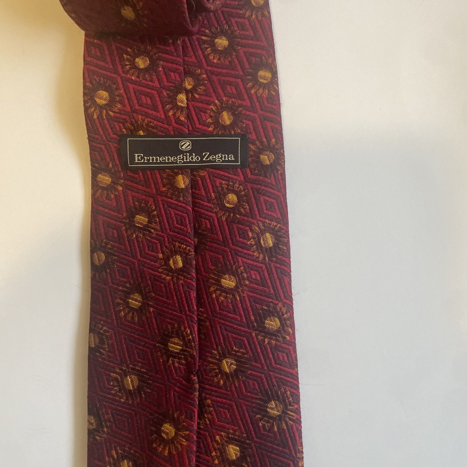 Ermenegildo Zegna ERMENEGILDO ZEGNA Men's 100% Silk Necktie ITALY Luxury RED Size ONE SIZE - 3 Thumbnail