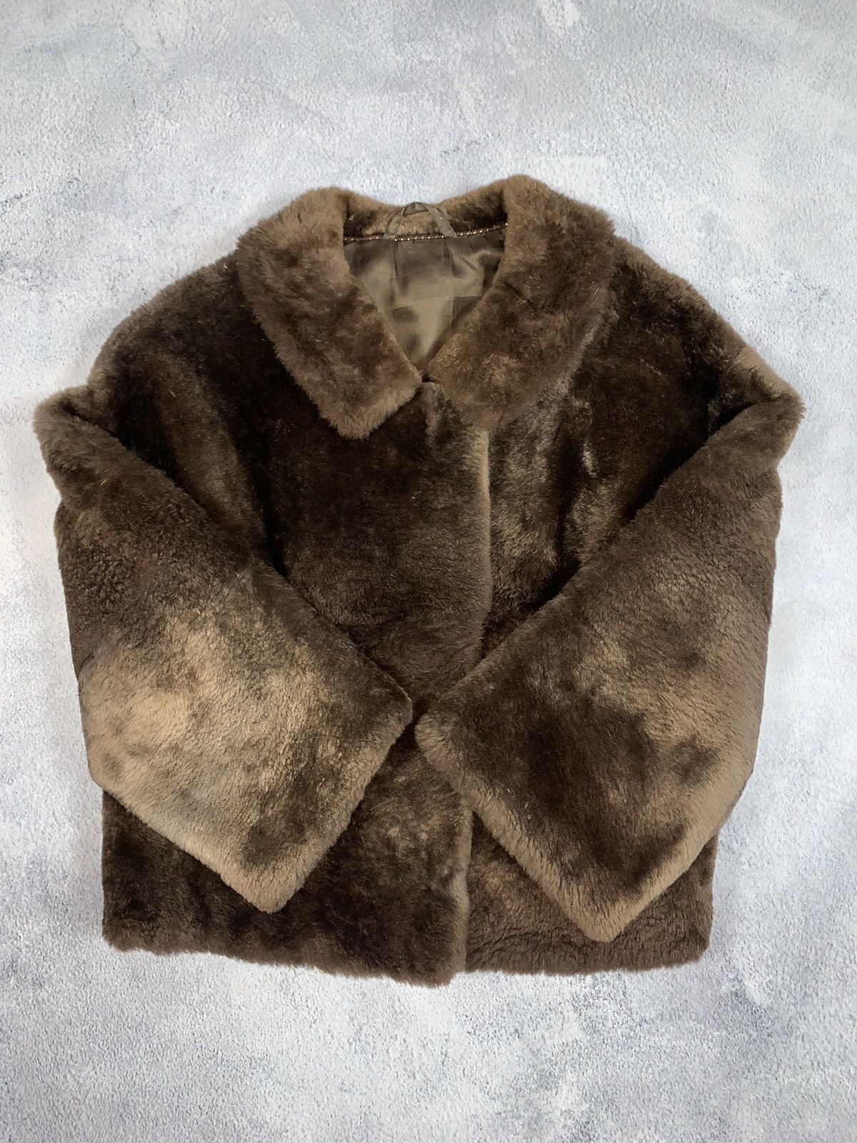 Vintage Vintage Y2K real Fur cropped coat jacket AvantGarde 00s Size M / US 6-8 / IT 42-44 - 2 Thumbnail