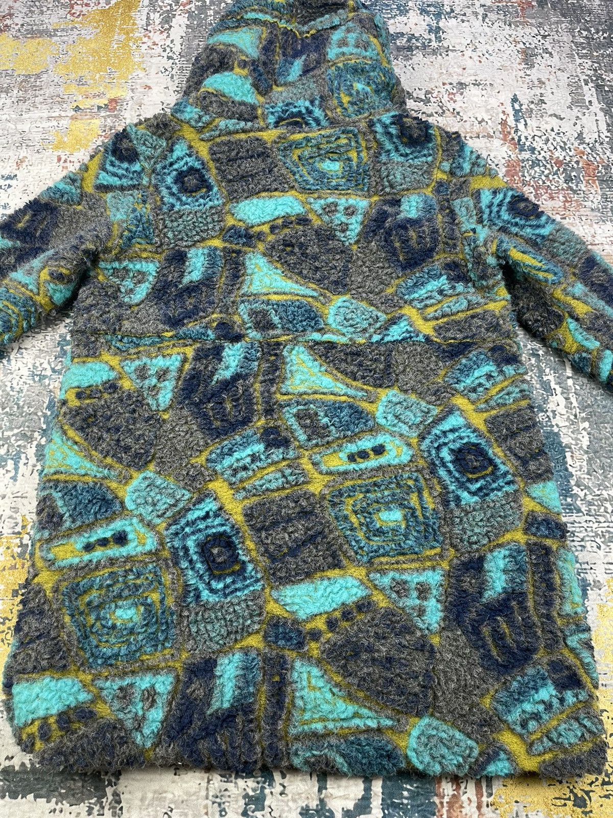 Japanese Brand Miyako Sen-I Hooded Boho Azure Tribe Native Jackets Size ONE SIZE - 5 Thumbnail