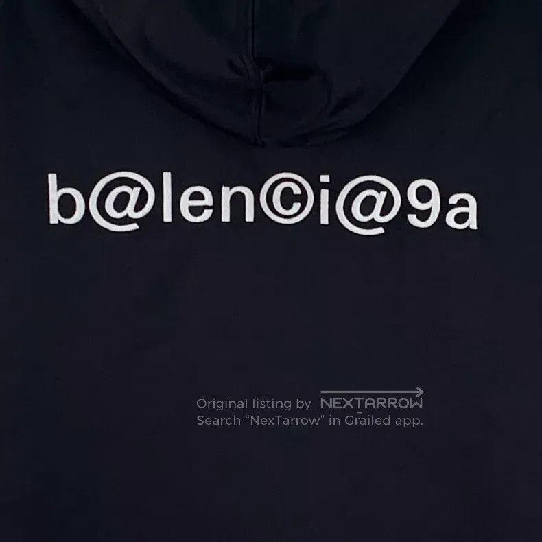 Balenciaga Balenciaga Black Logo Letter Embroidered Hooded Drawstring Size XXS / US 00 / IT 34 - 5 Thumbnail