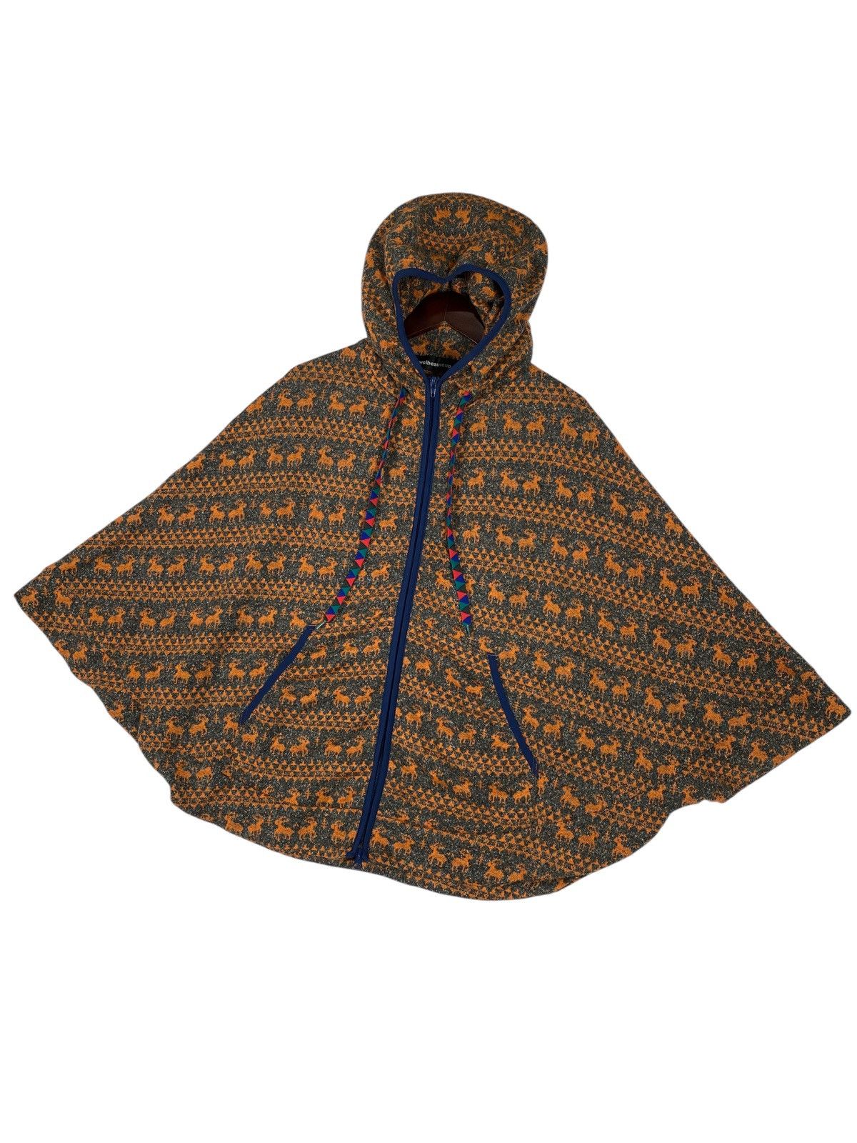 mercibeaucoup Mercibeaucoup, Japan Designer Jealou-Sika Deer Knit Poncho Size L / US 10 / IT 46 - 10 Thumbnail